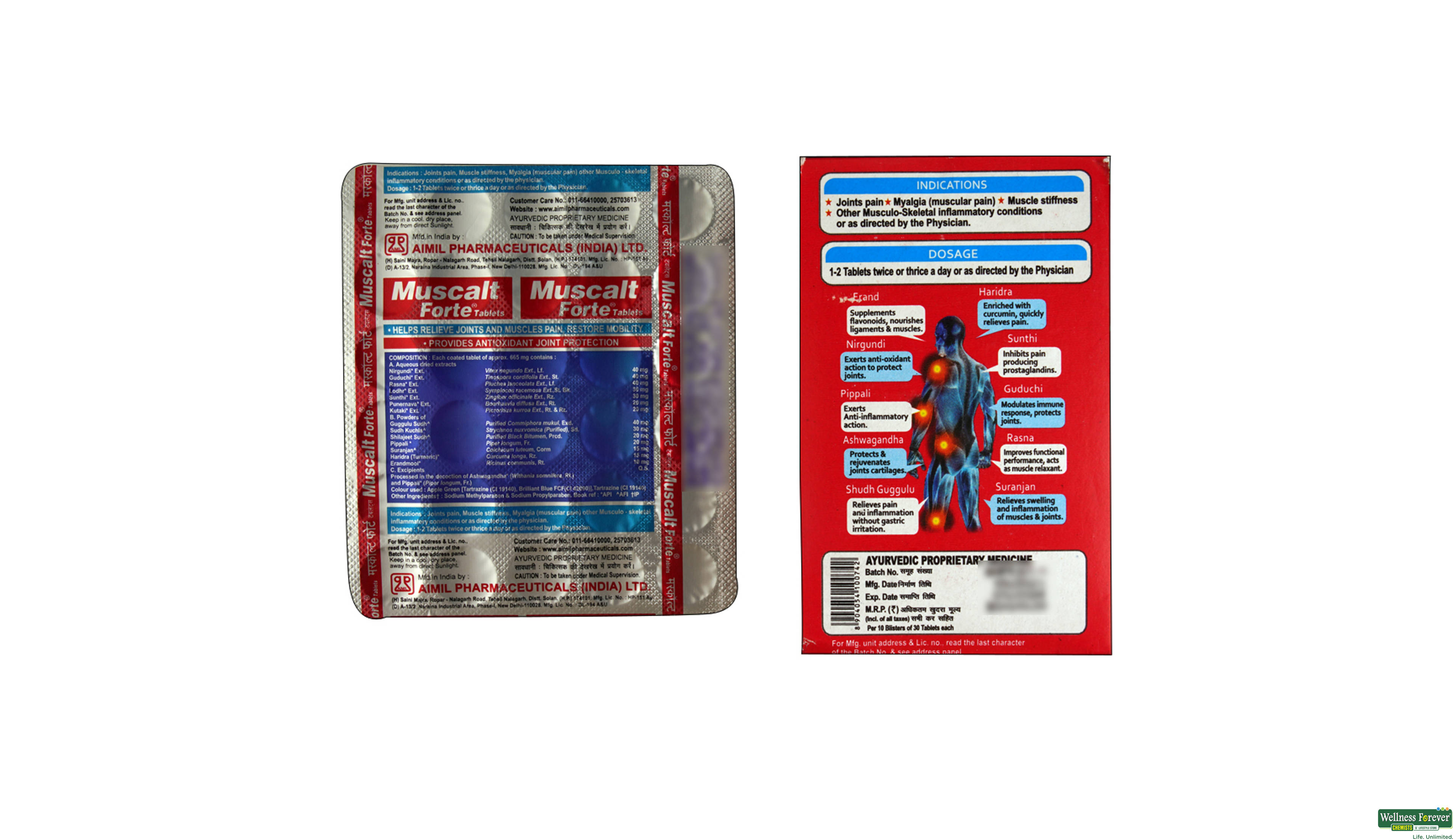AIMIL MUSCALT FORTE 30TAB- 2, 30TAB, null