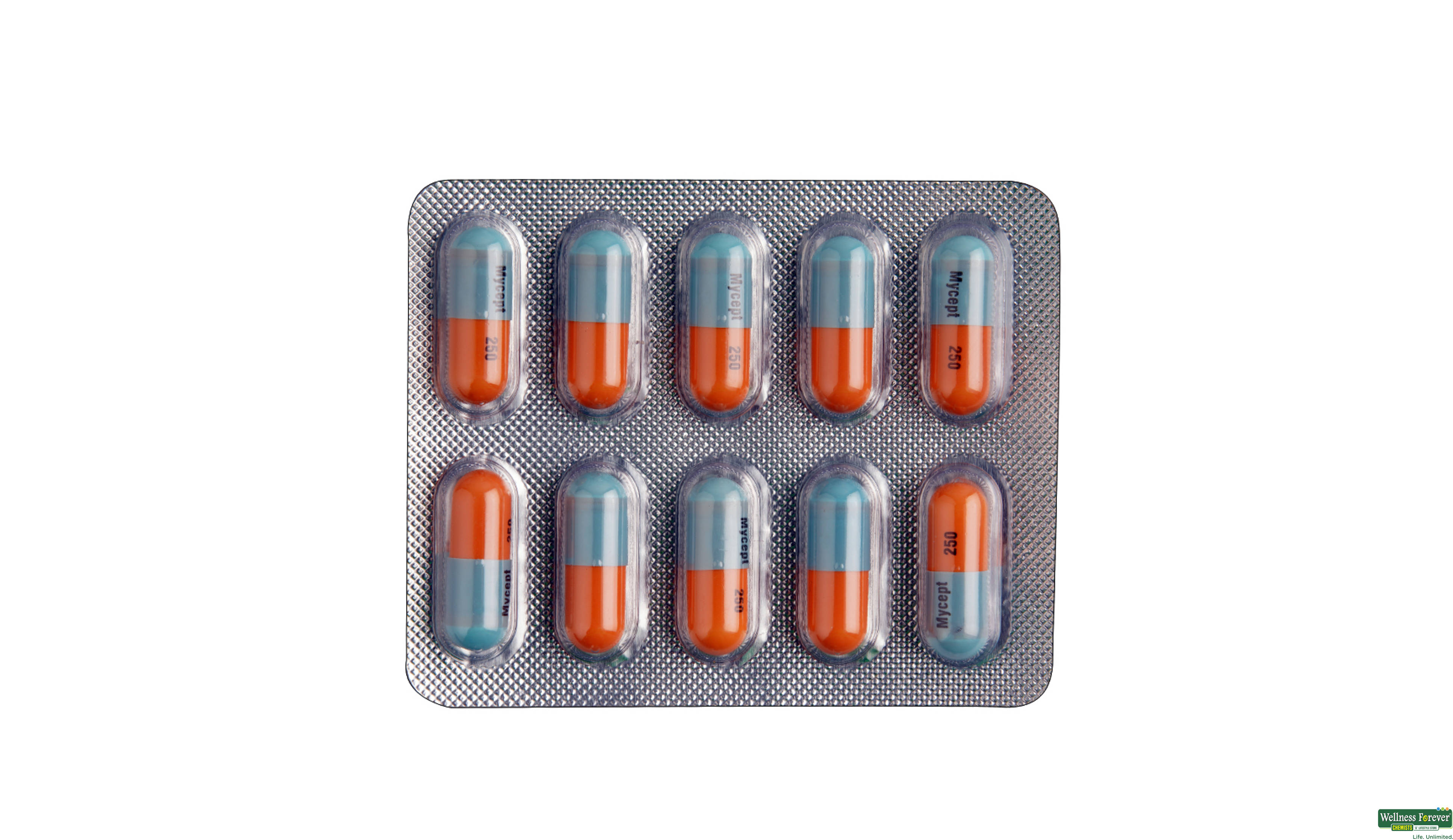 MYCEPT 250MG 10CAP- 1, 10CAP, 