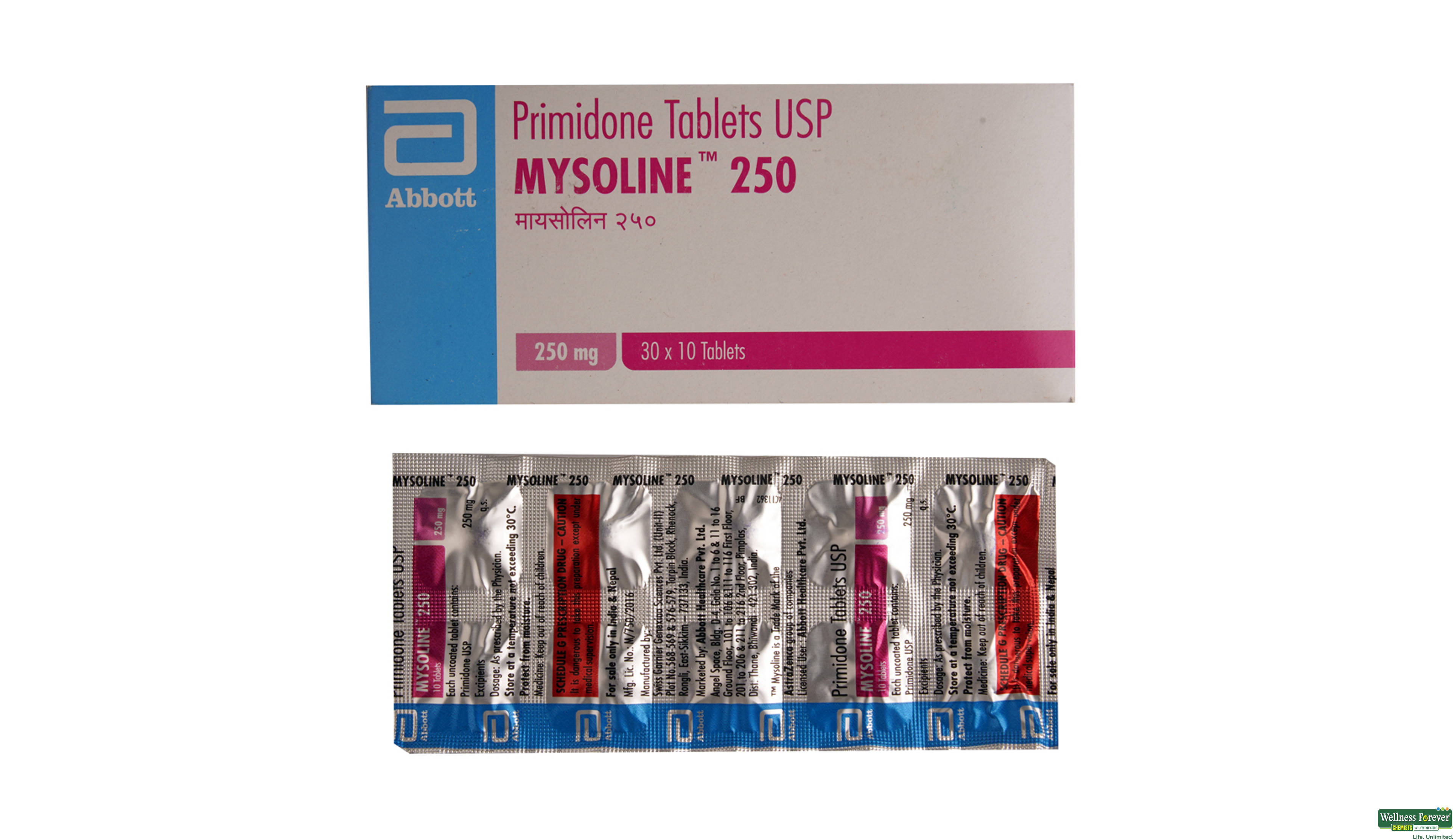 MYSOLINE 250MG 10TAB- 1, 10TAB, 
