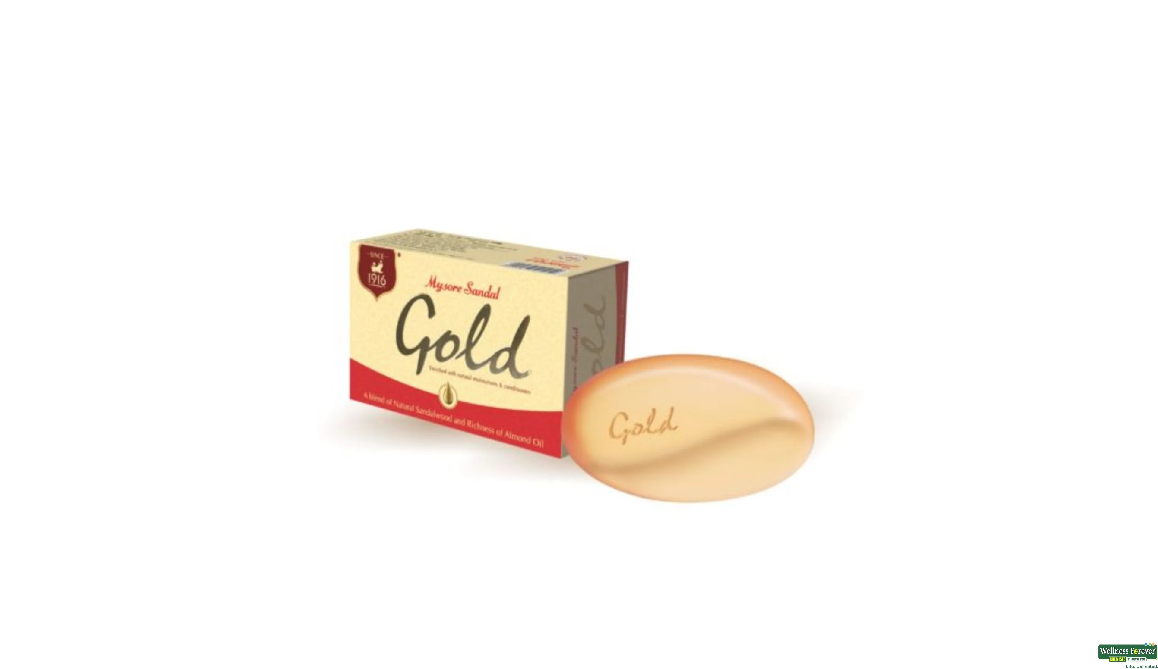 MYSORE SANDAL SOAP GOLD 125GM- 1, 125GM, 