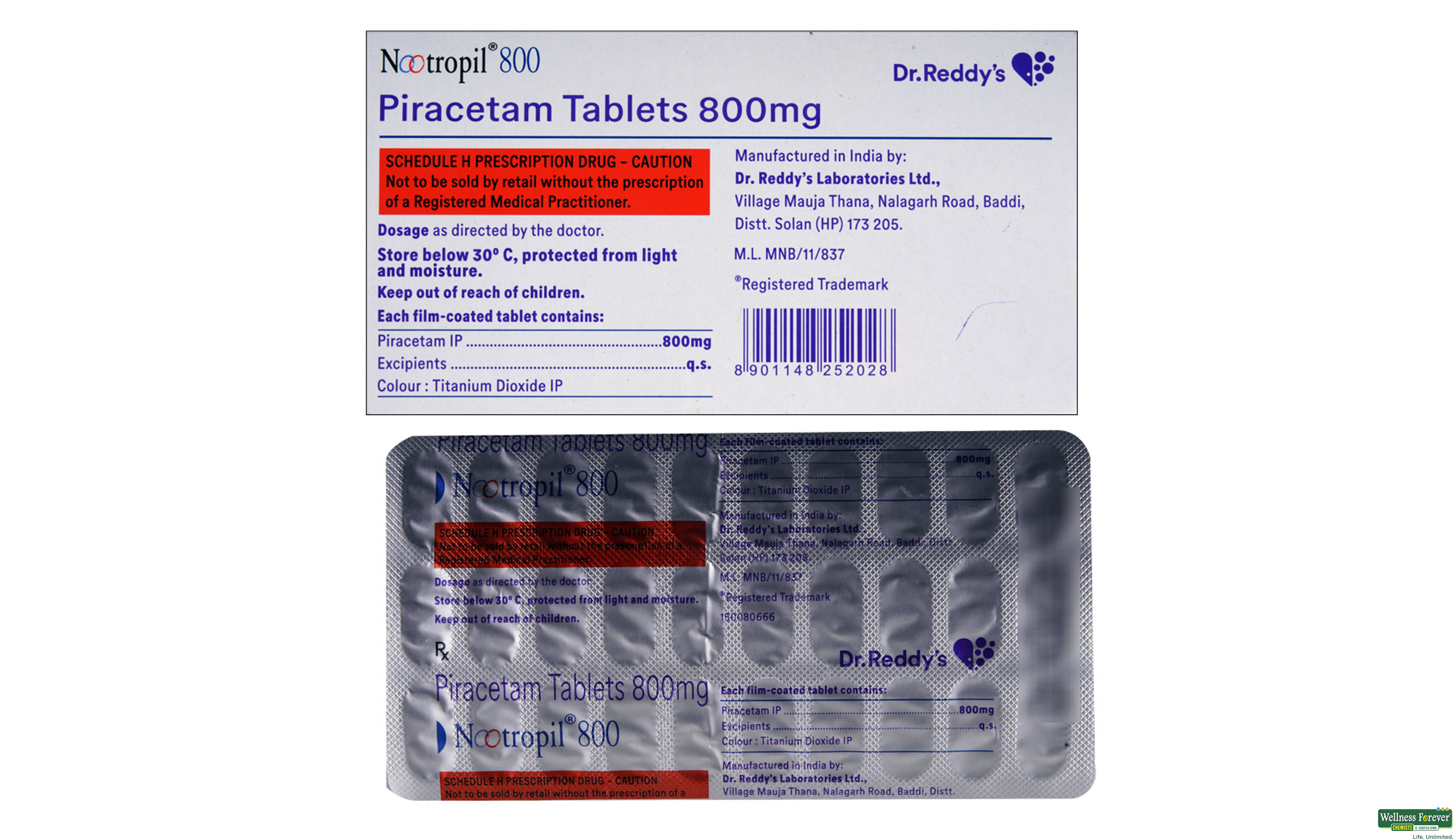 NOOTROPIL 800MG 30TAB- 2, 30TAB, 