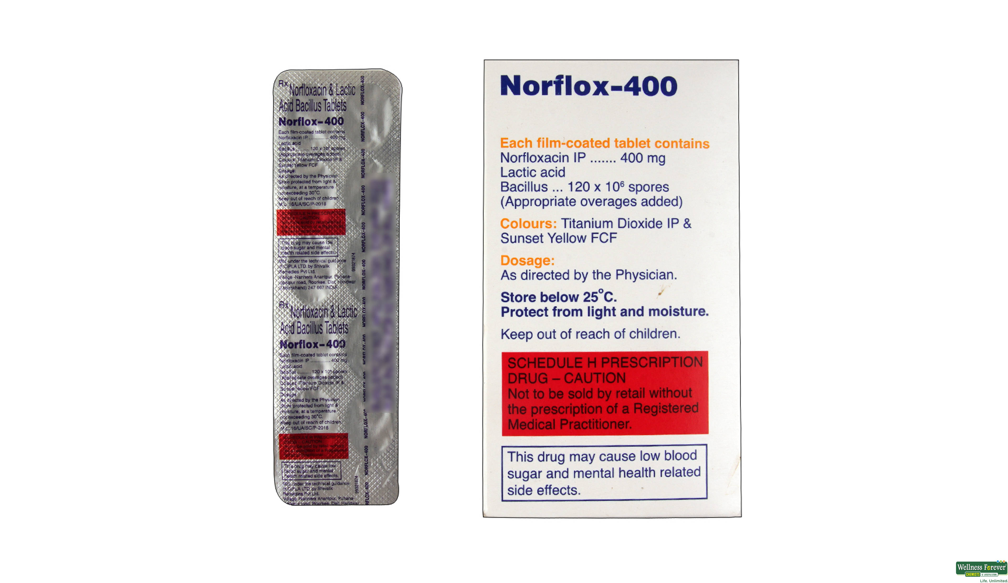 NORFLOX 400MG 10TAB- 2, 10TAB, null