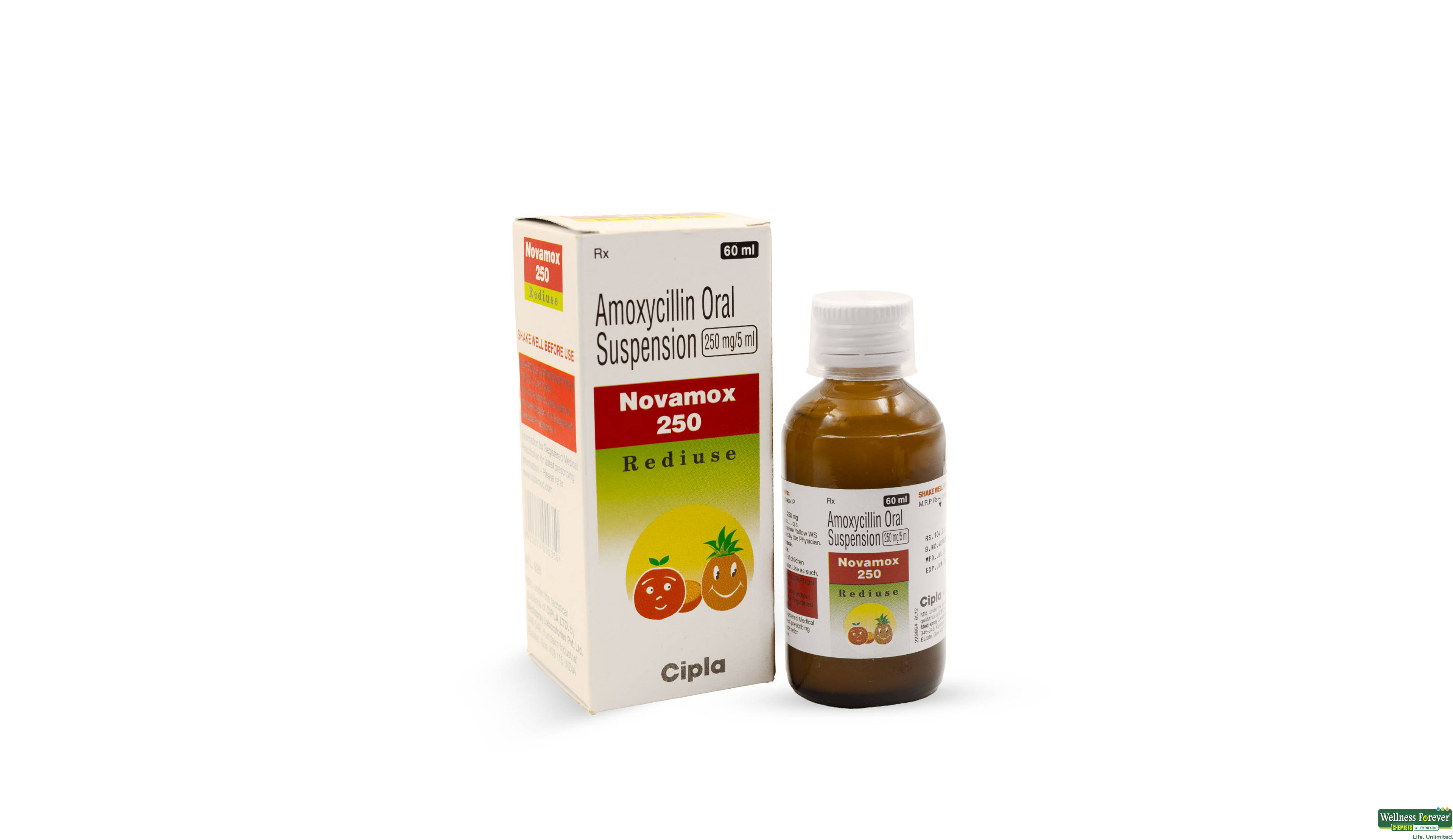 NOVAMOX 250MG REDIUSE SYP 60ML- 1, 60ML, null