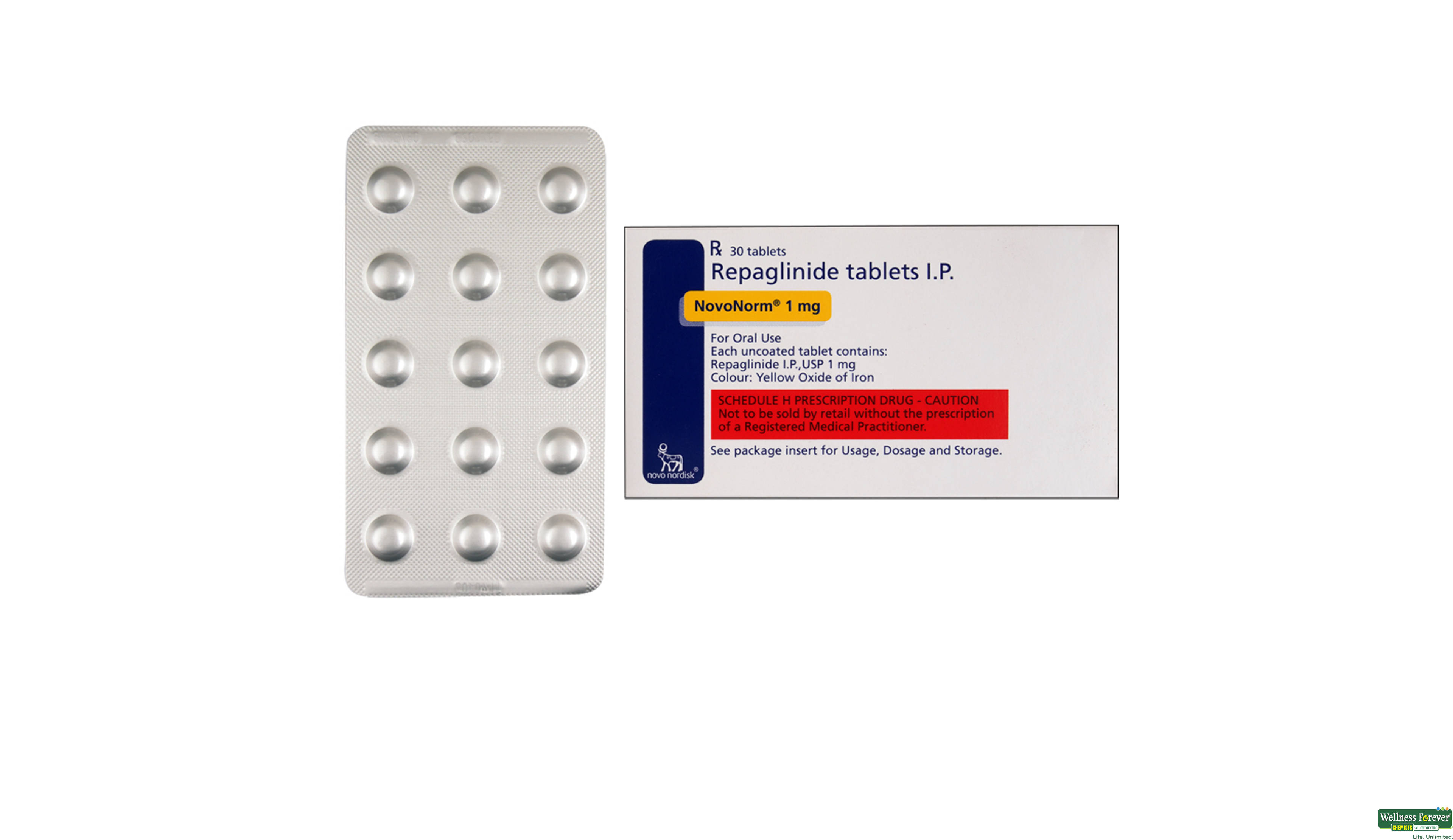 NOVONORM 1MG 15TAB- 1, 15TAB, 