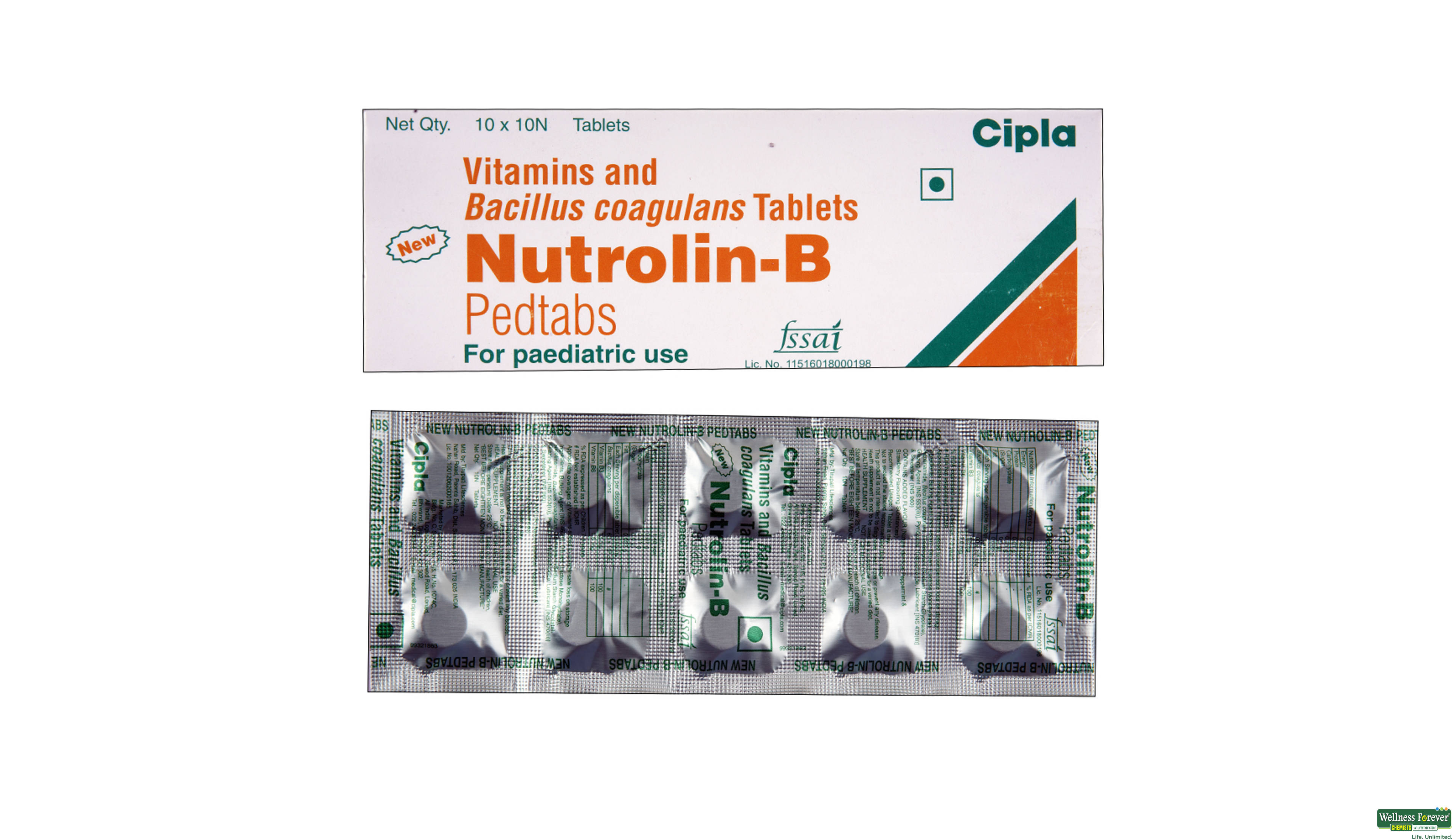 NUTROLIN-B PAED 10TAB- 1, 10TAB, 