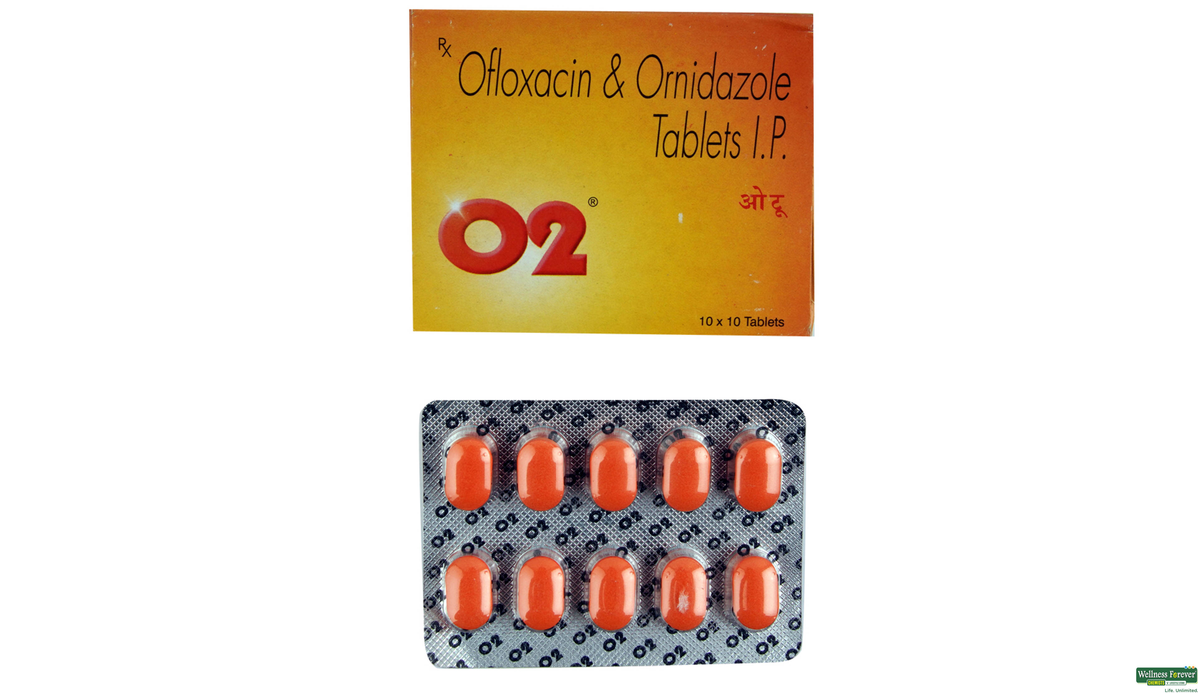 O2 10TAB- 1, 10TAB, •Effective Infection Control: Quickly reduces symptoms of bacterial infections.

•Dual Ingredients for Better Relief: Works to stop bacteria and reduce the infections they cause.

•Versatile Treatment: Useful for a variety of bacterial infections, from stomach problems to skin conditions.