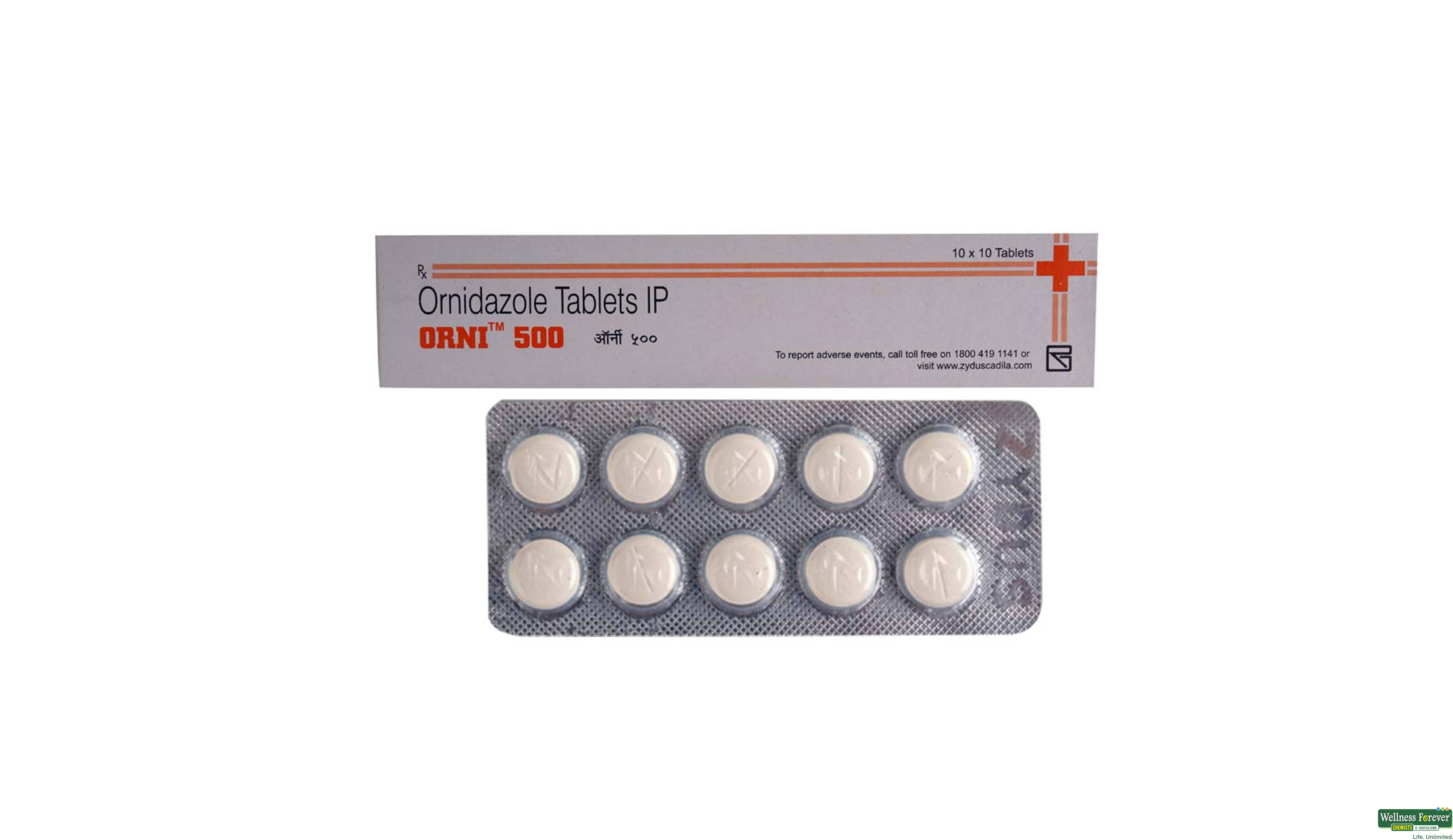 ORNI 500MG 10TAB- 1, 10TAB, 