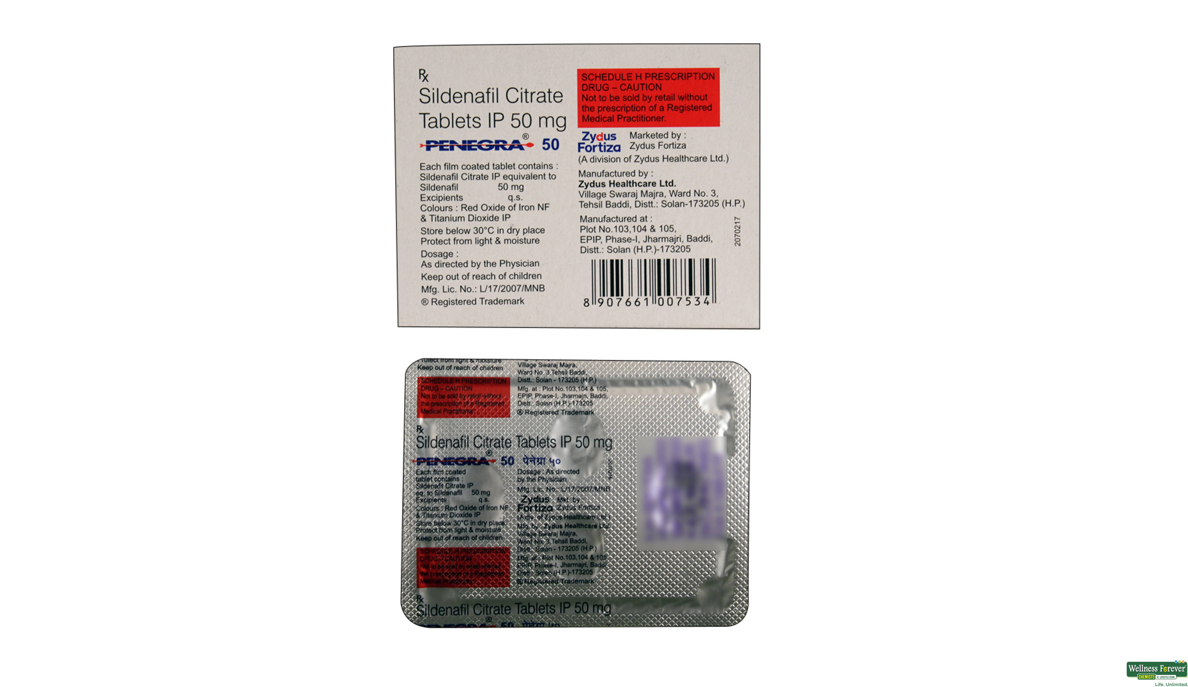 PENEGRA 50MG 4TAB- 2, 4TAB, 