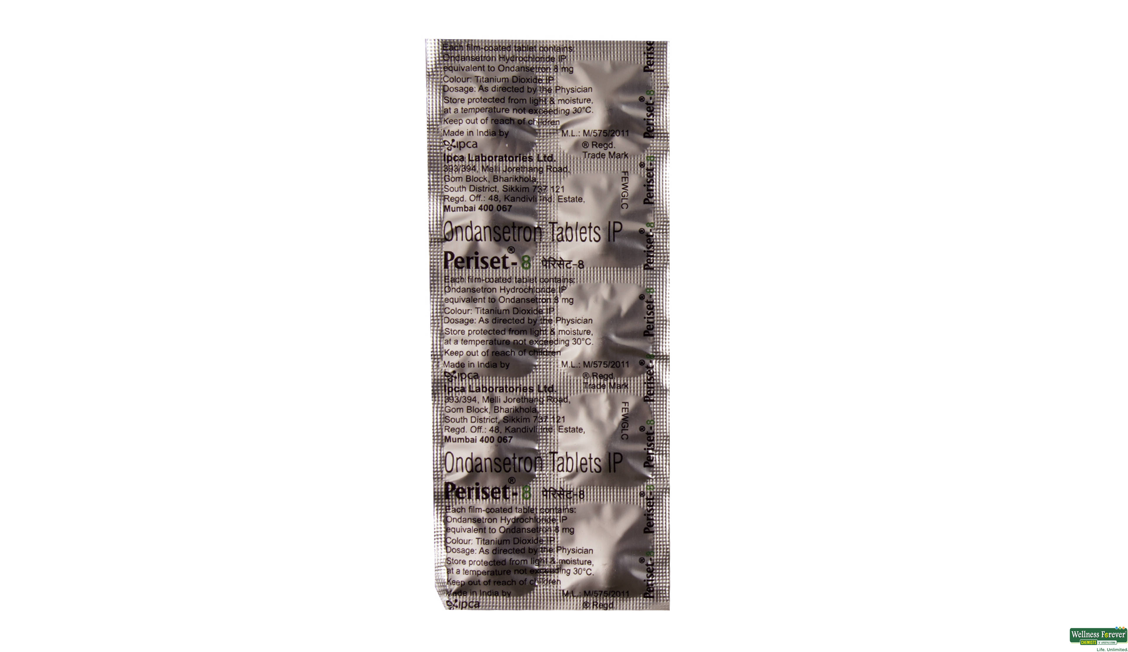 PERISET 8MG 10TAB- 1, 10TAB, 