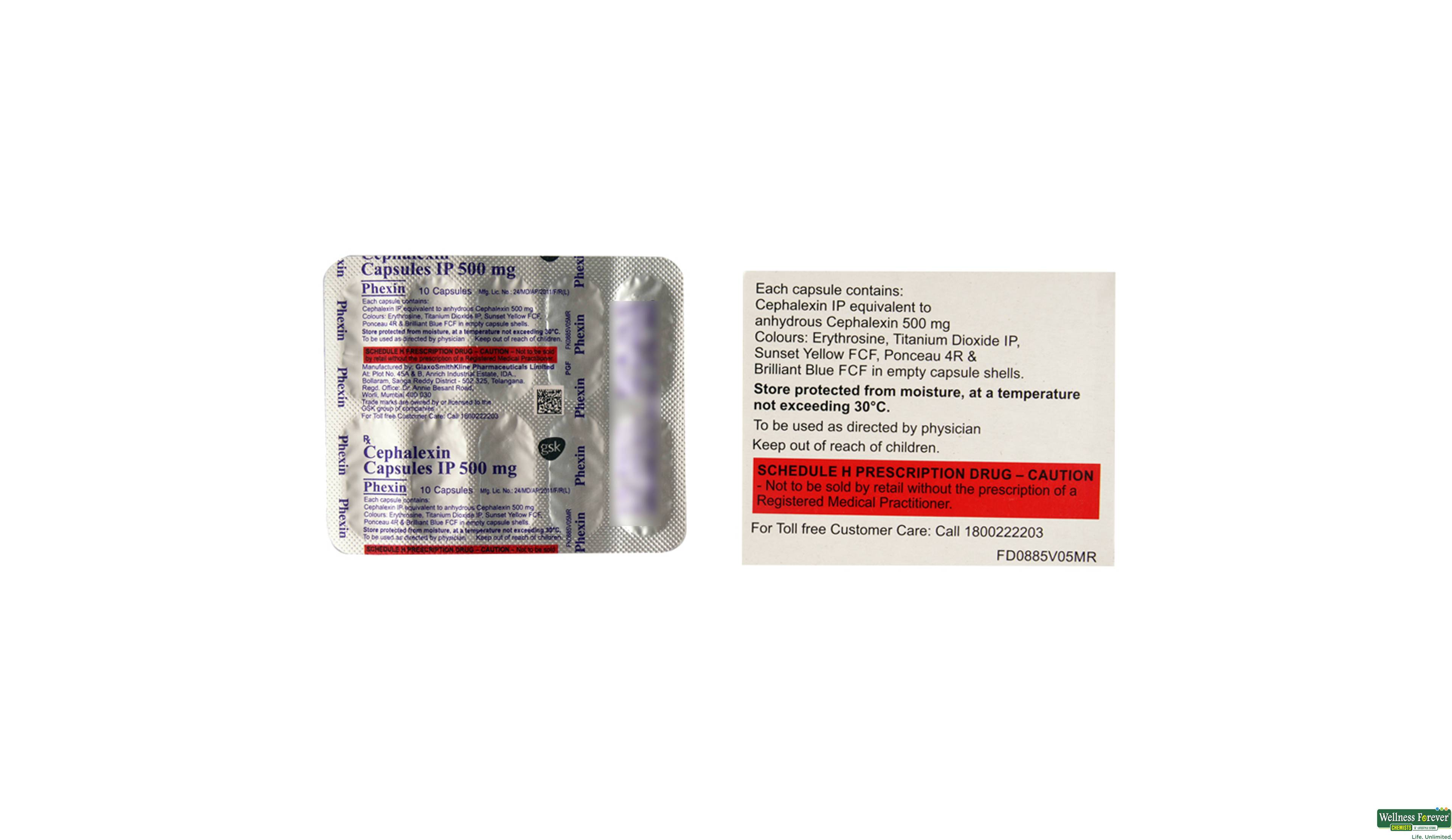 PHEXIN 500MG 10CAP- 2, 10CAP, 