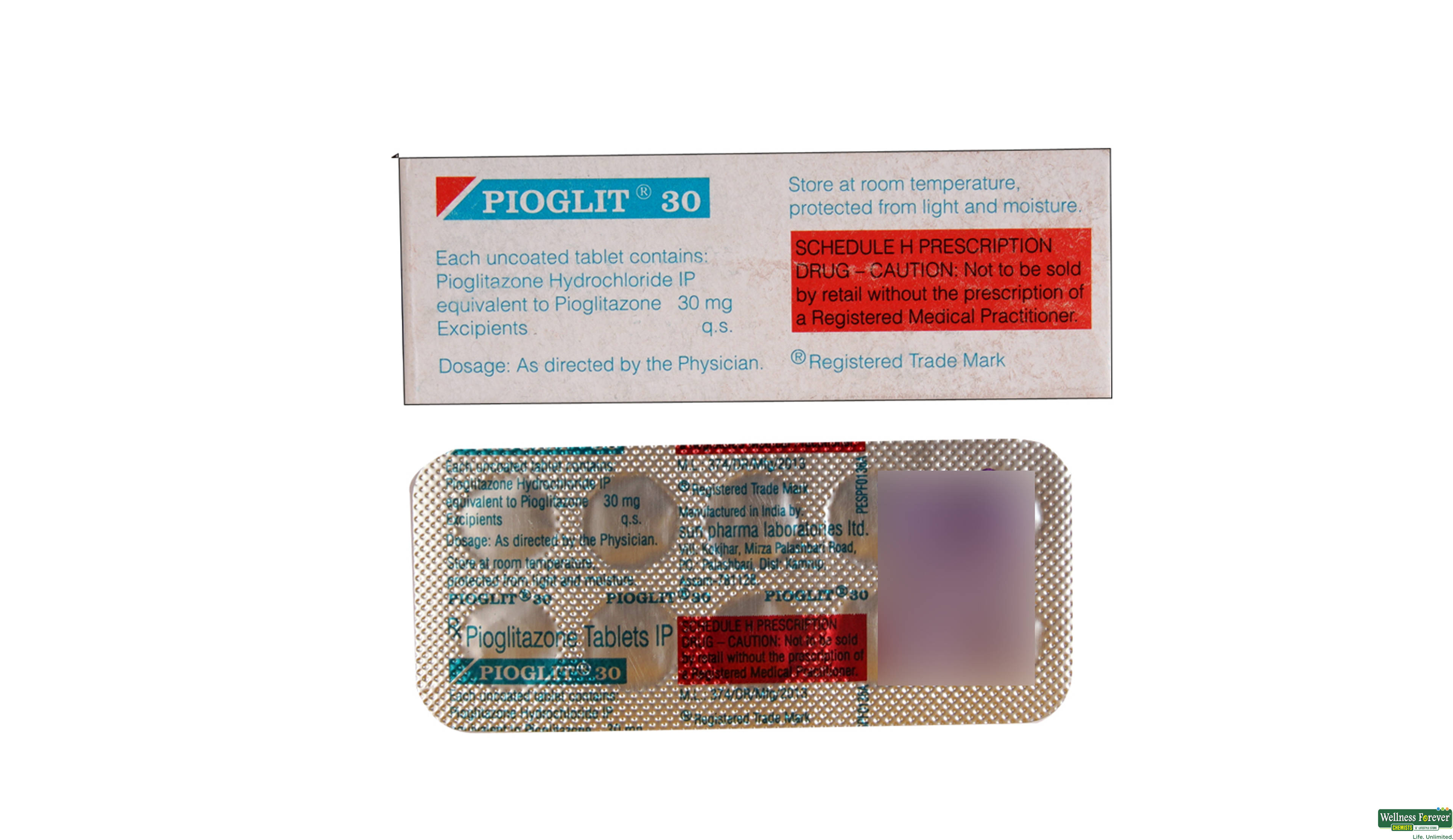 PIOGLIT 30MG 10TAB- 2, 10TAB, 