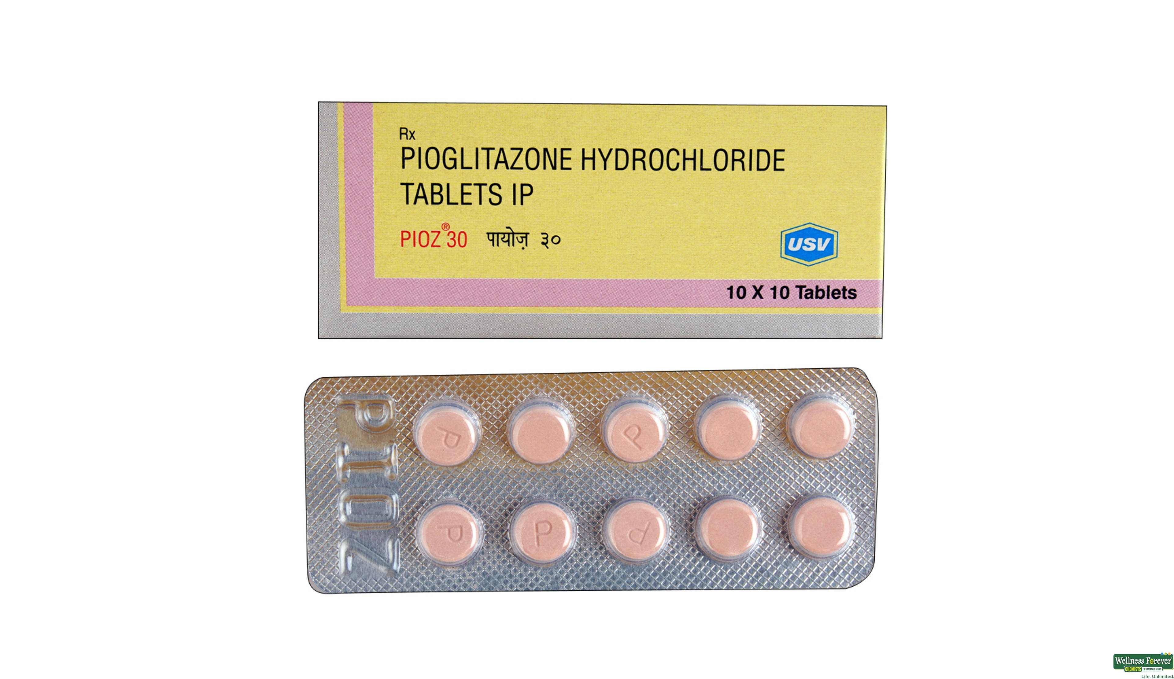 PIOZ 30MG 10TAB- 1, 10TAB, 