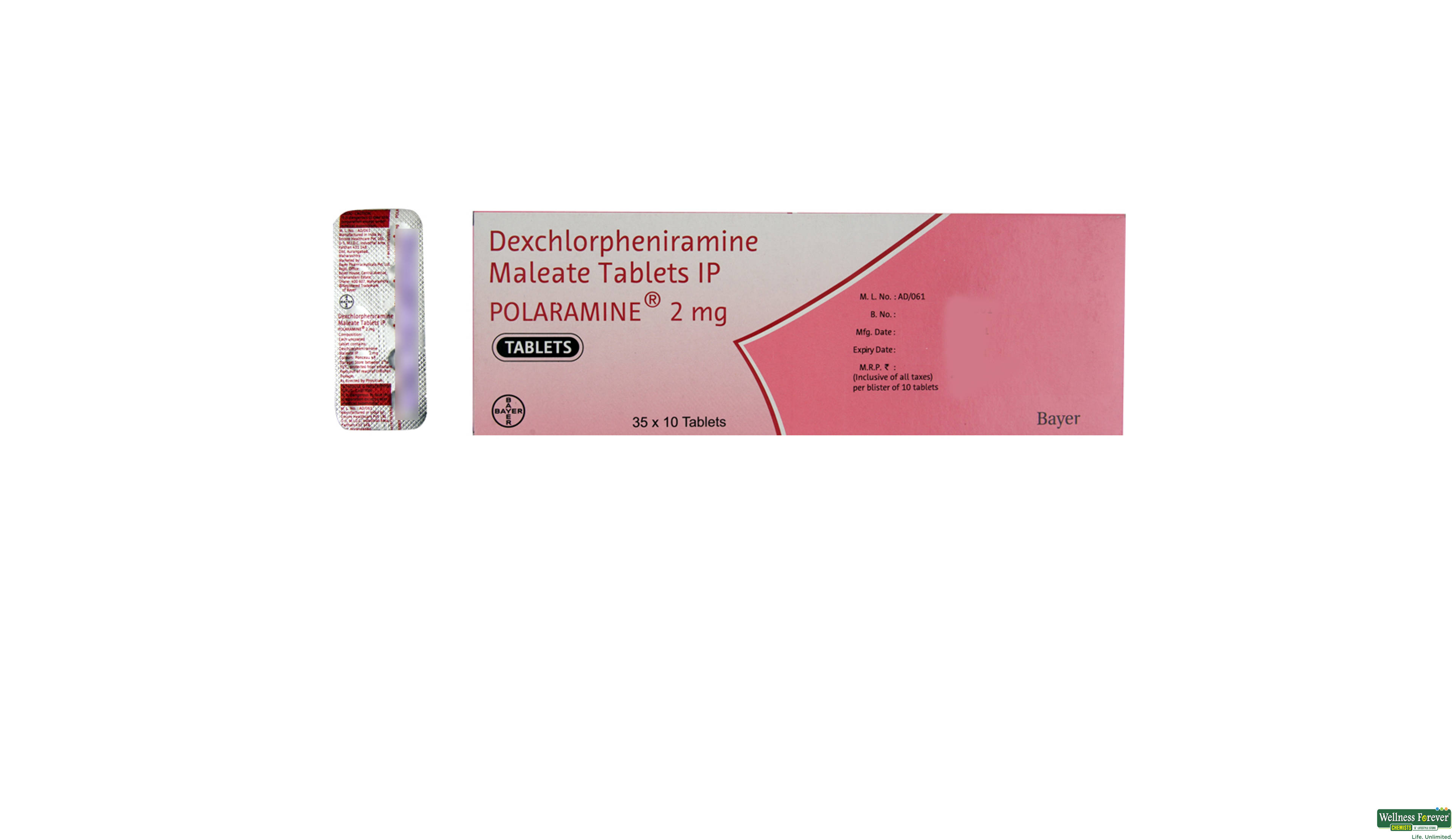 POLARAMINE 2MG 10TAB- 2, 10TAB, 