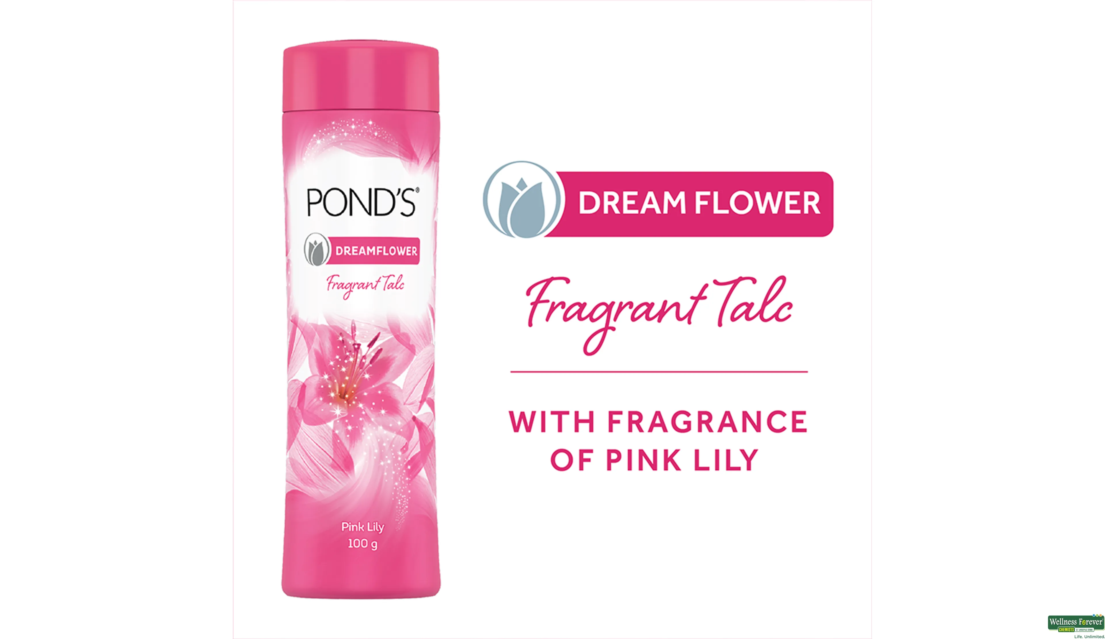 PONDS TALC DREAMFLOWER 100GM- 6, 100GM, 