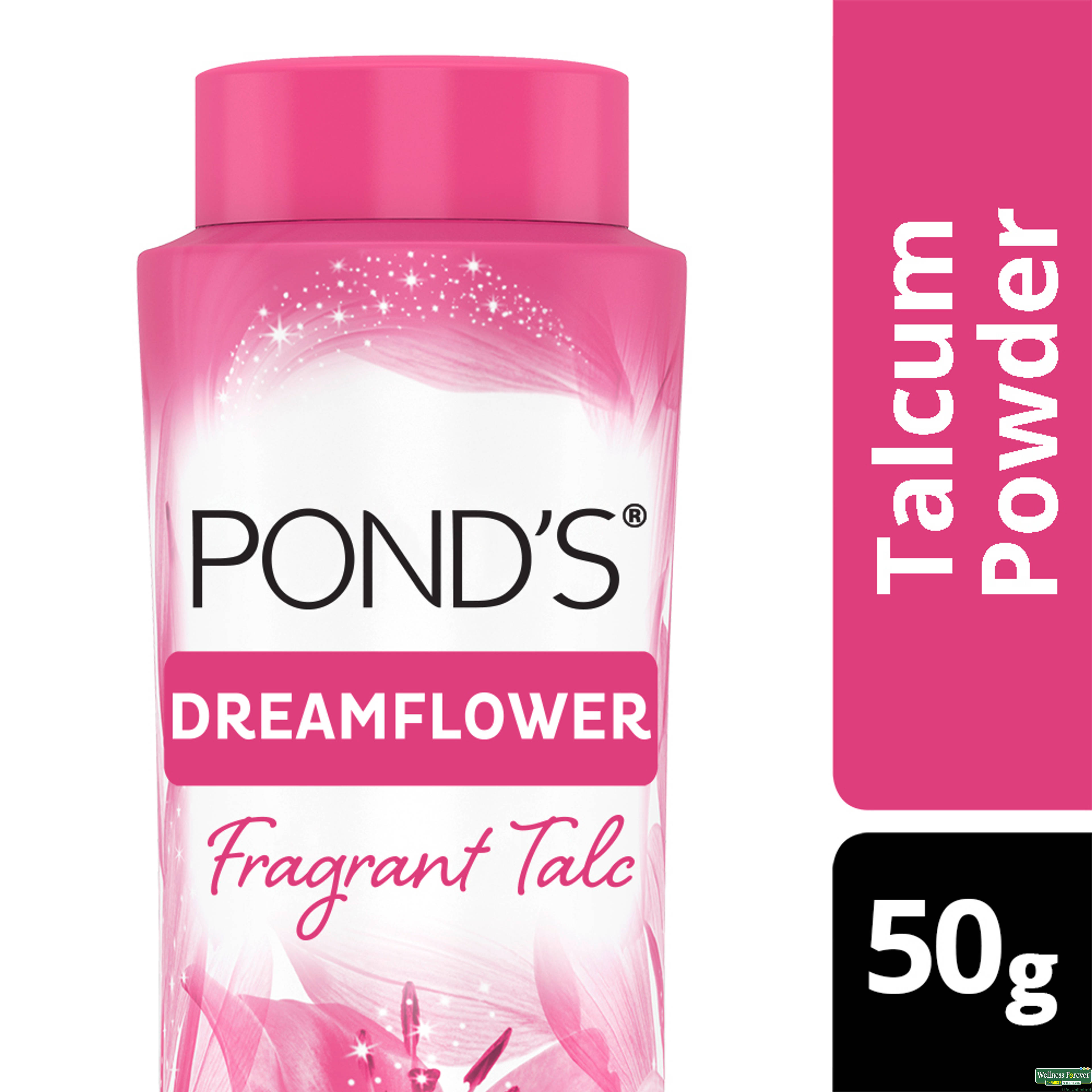 Pond's Dreamflower Fragrant Talc with Vitamin B3 Pink Lily 50g-image