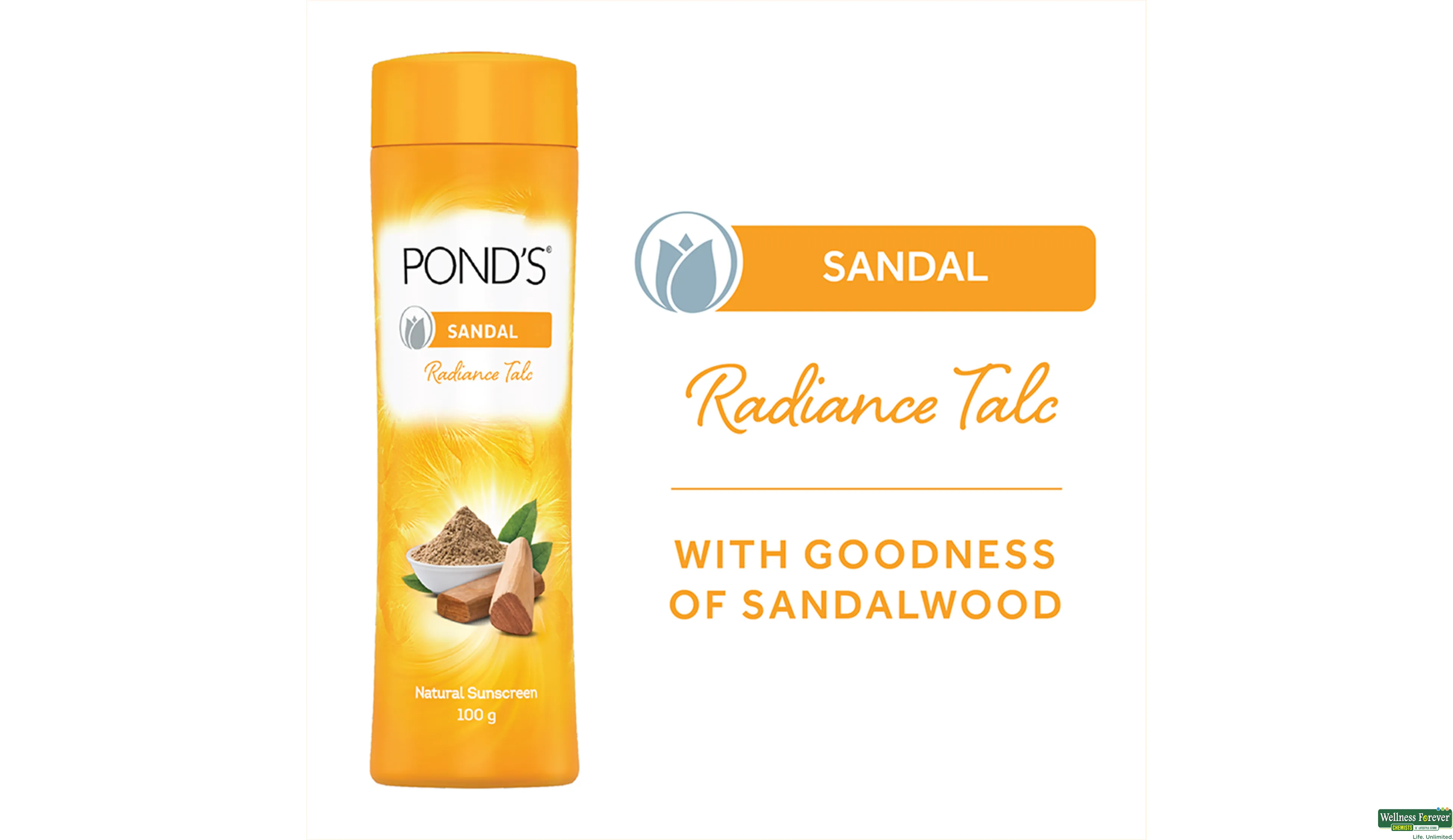 POND'S Sandal Radiance Talcum Powder, 300 g : Amazon.in: Beauty