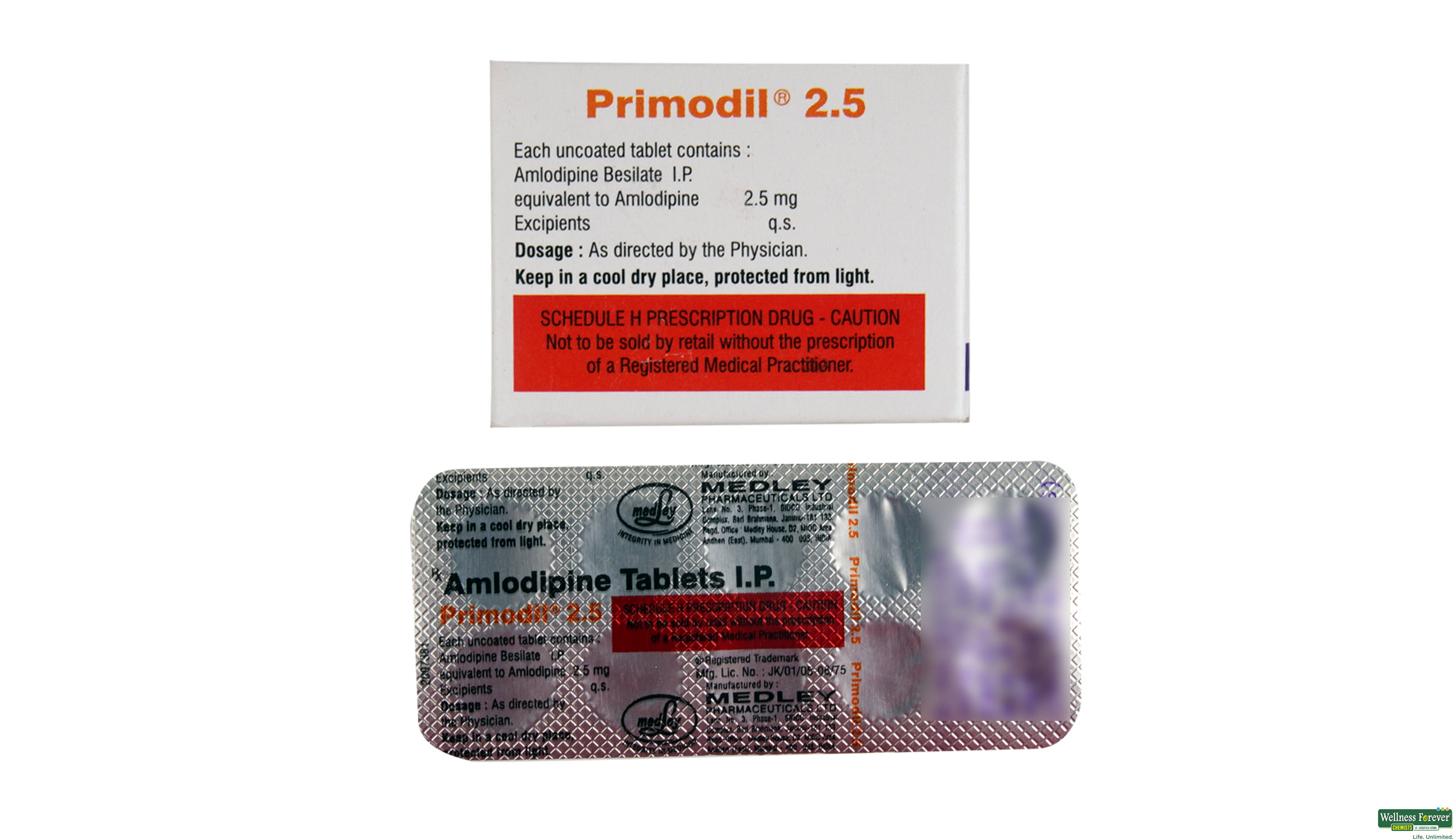 PRIMODIL 2.5MG 10TAB- 2, 10TAB, 