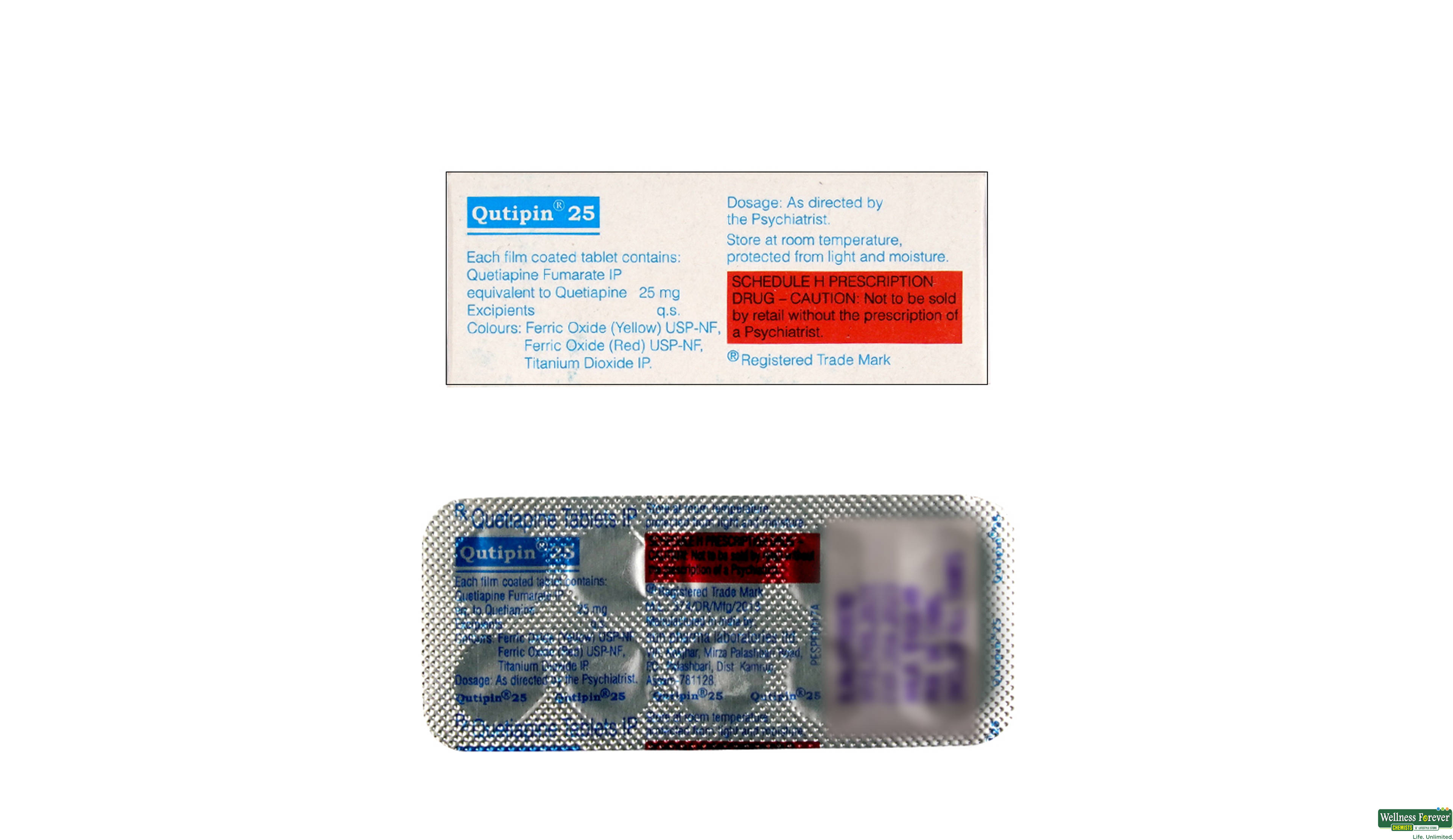QUTIPIN 25MG 10TAB- 2, 10TAB, 