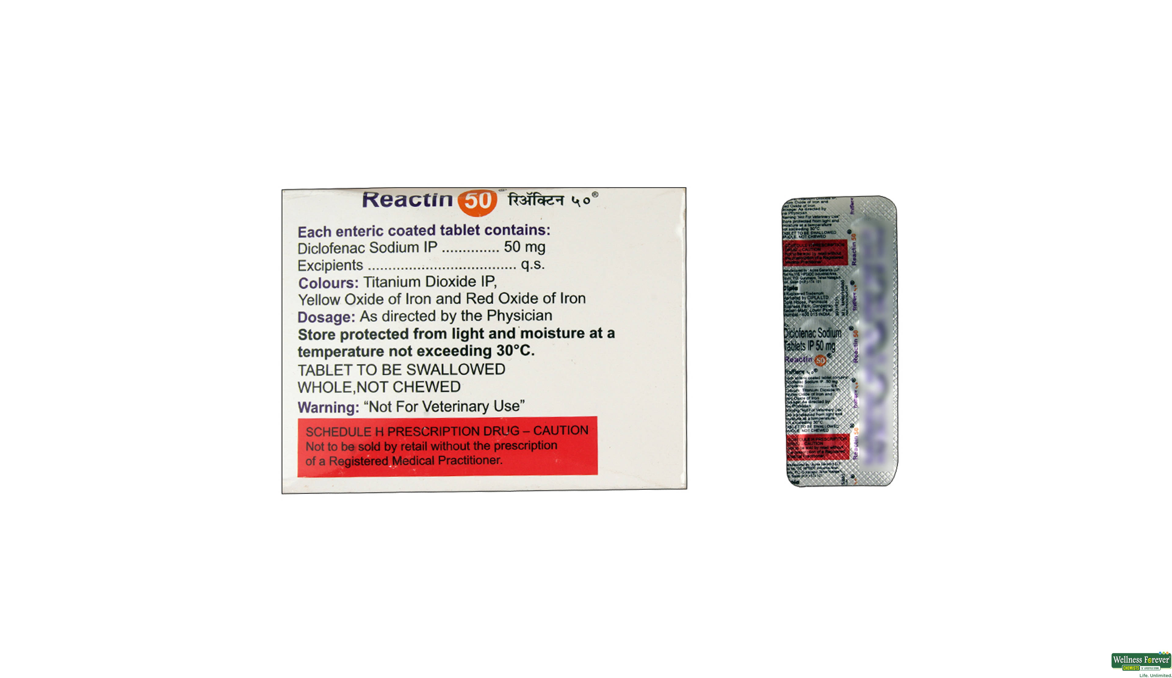 REACTIN 50MG 10TAB- 2, 10TAB, 