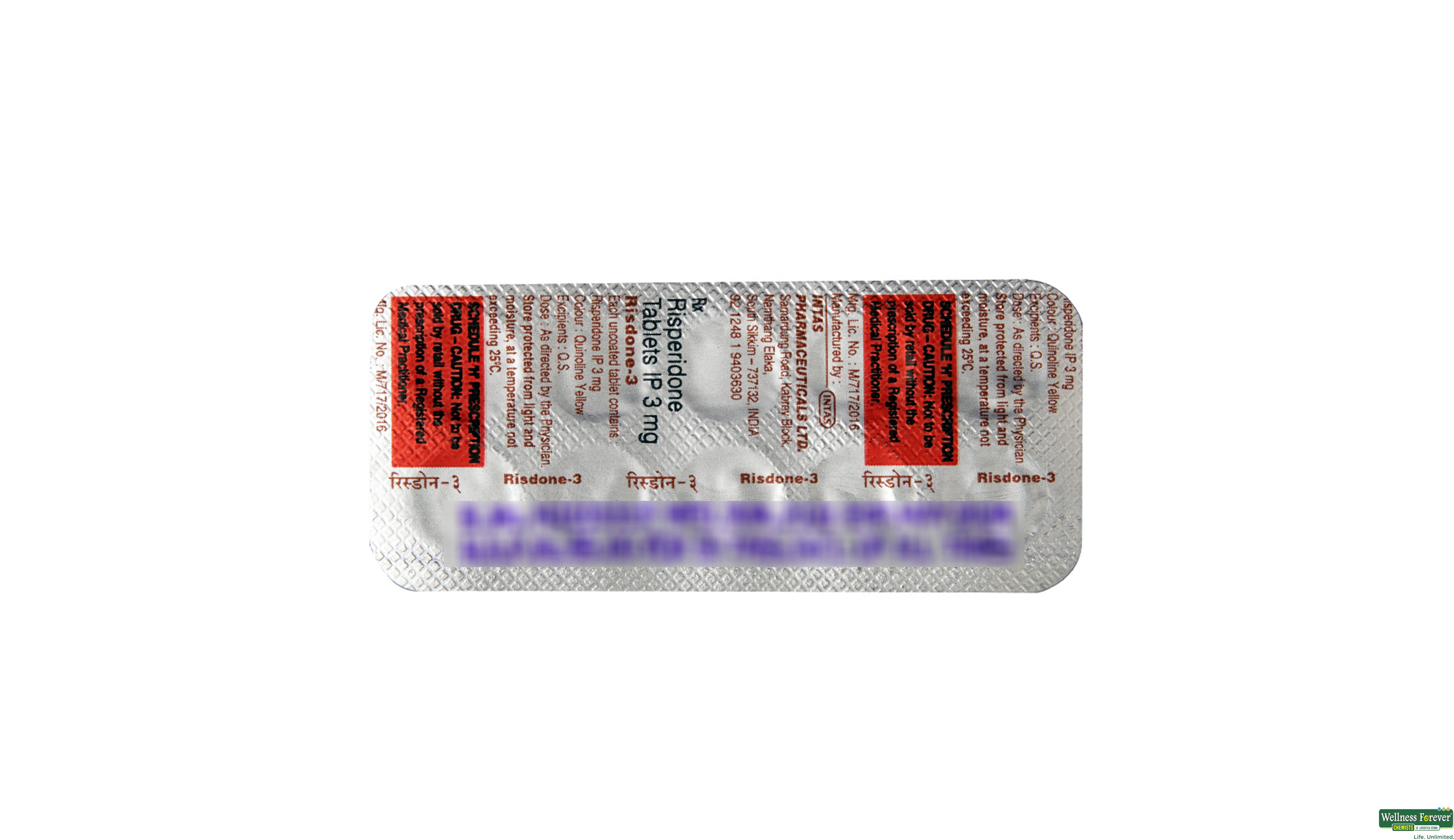 RISDONE 3MG 10TAB- 2, 10TAB, 