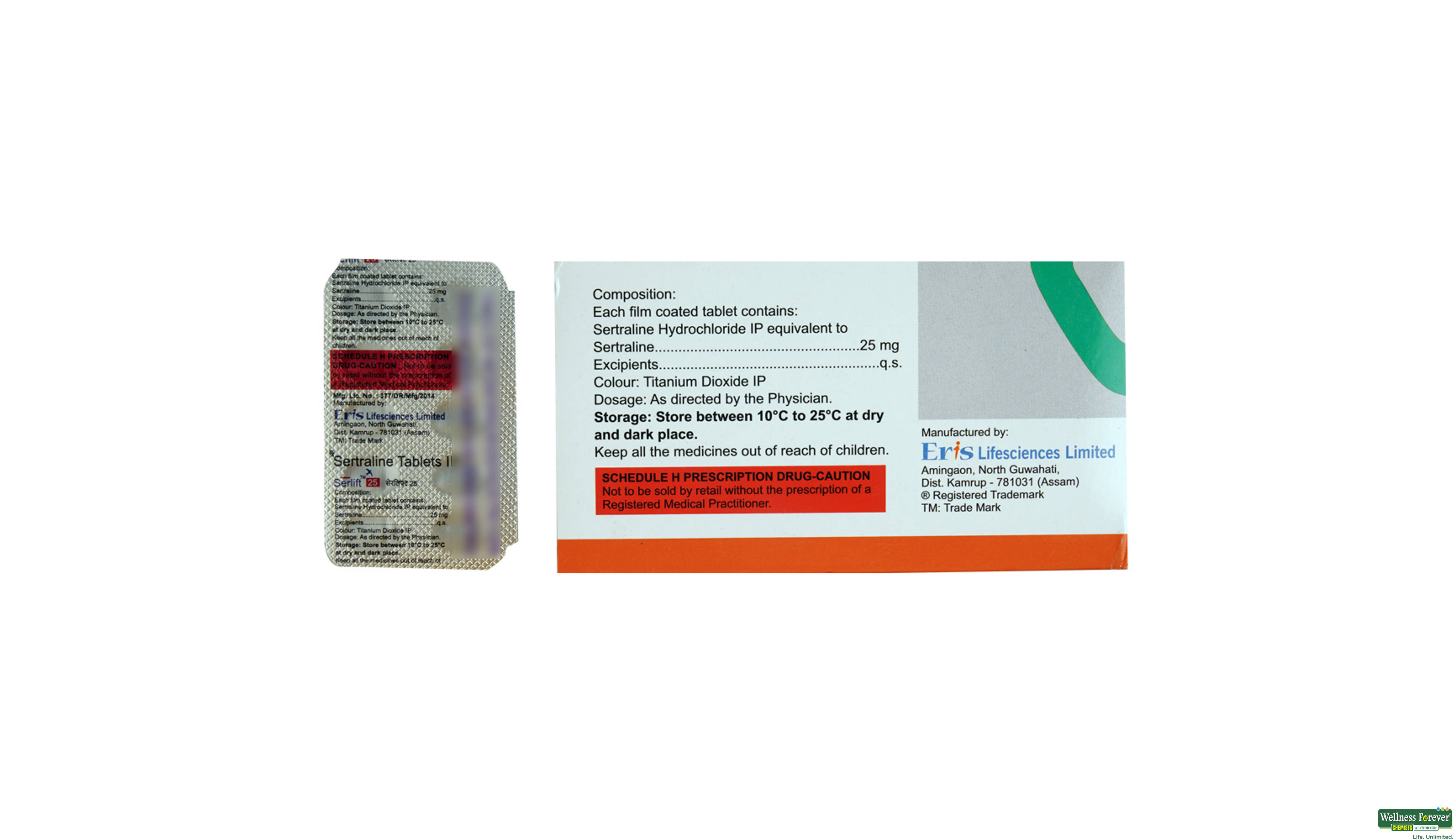 SERLIFT 25MG 10TAB- 2, 10TAB, 
