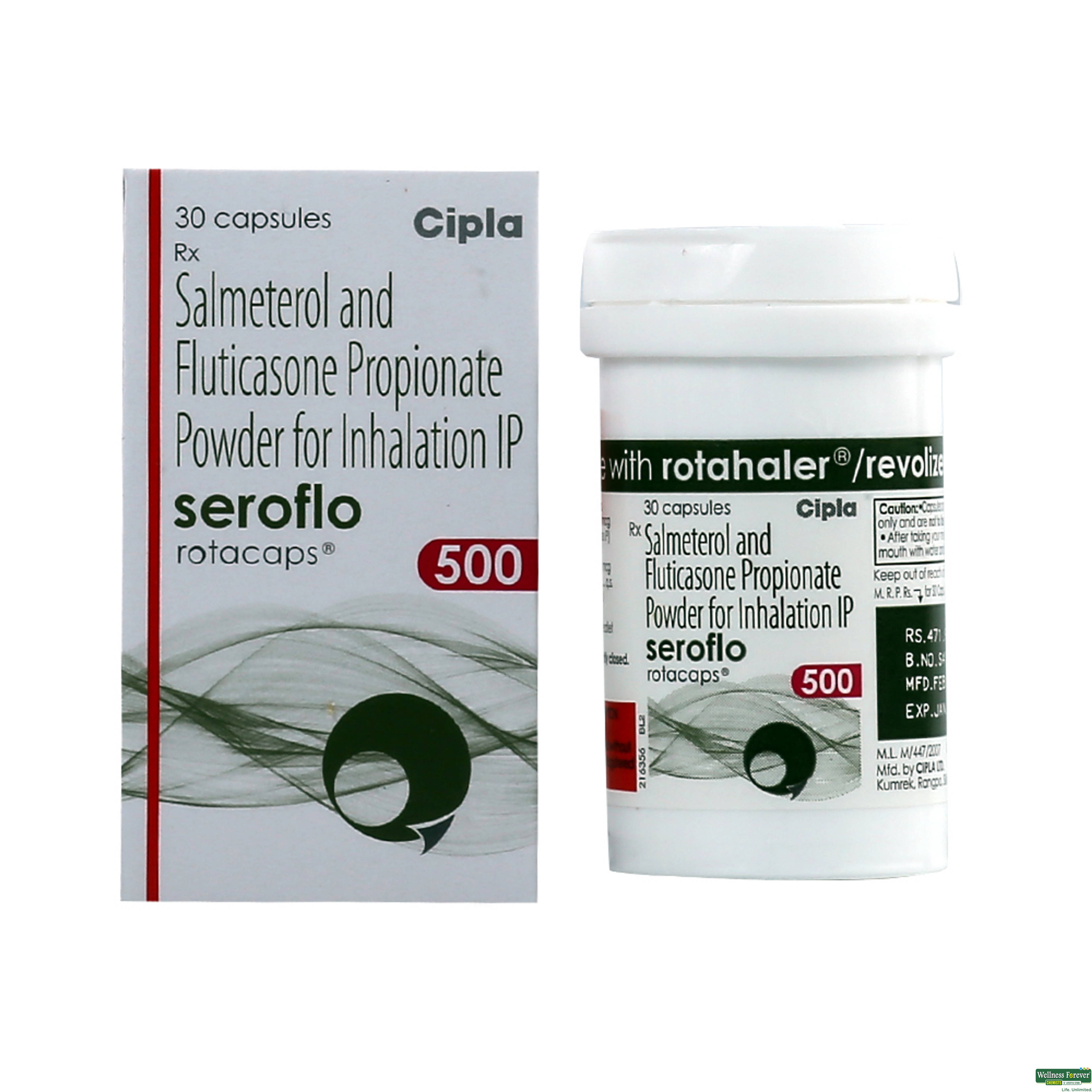 Seroflo 500 Rotacap 30 Capsules-image
