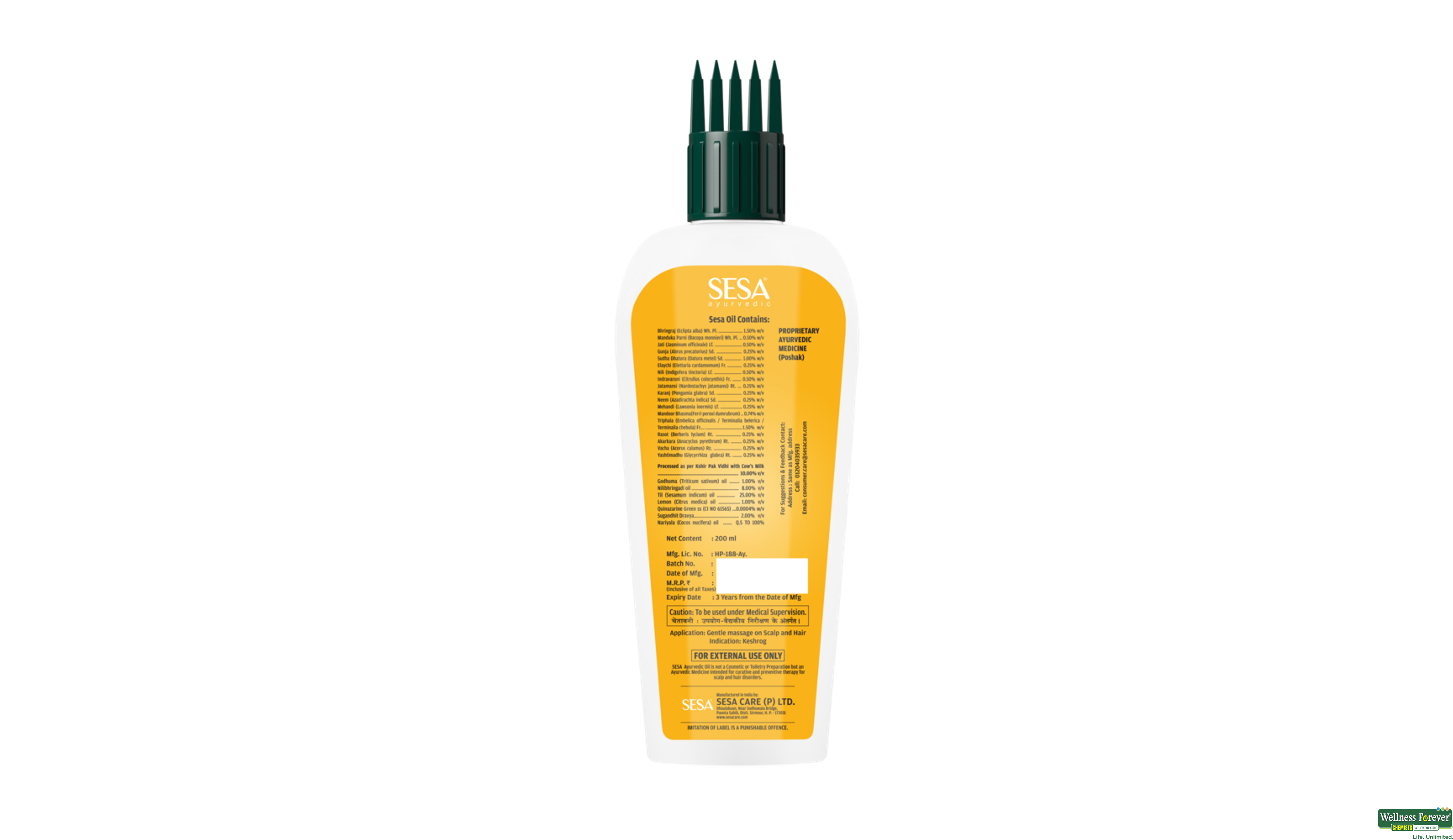 SESA HR/OIL 200ML- 6, 200ML, null