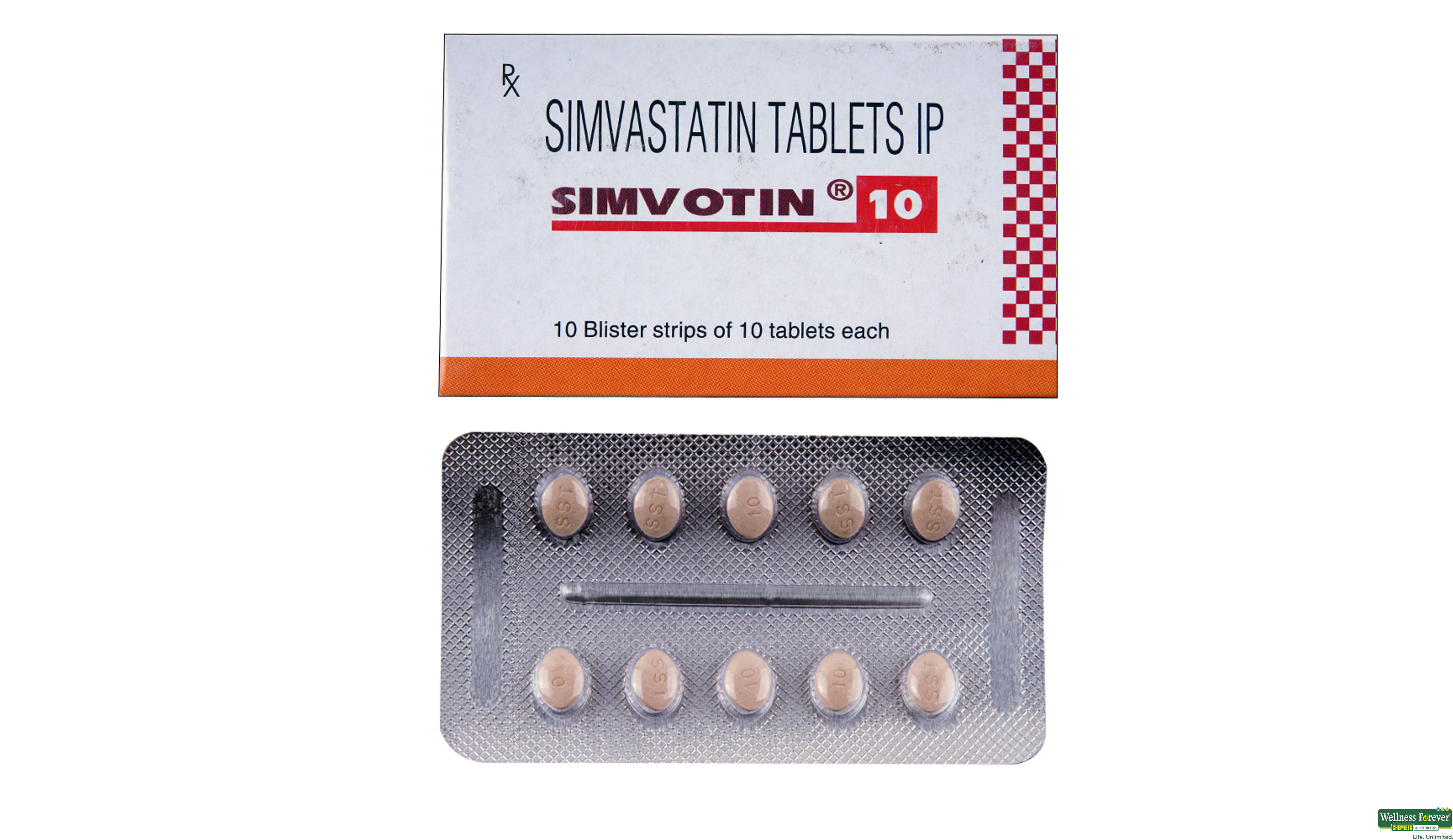 SIMVOTIN 10MG 10TAB- 1, 10TAB, 