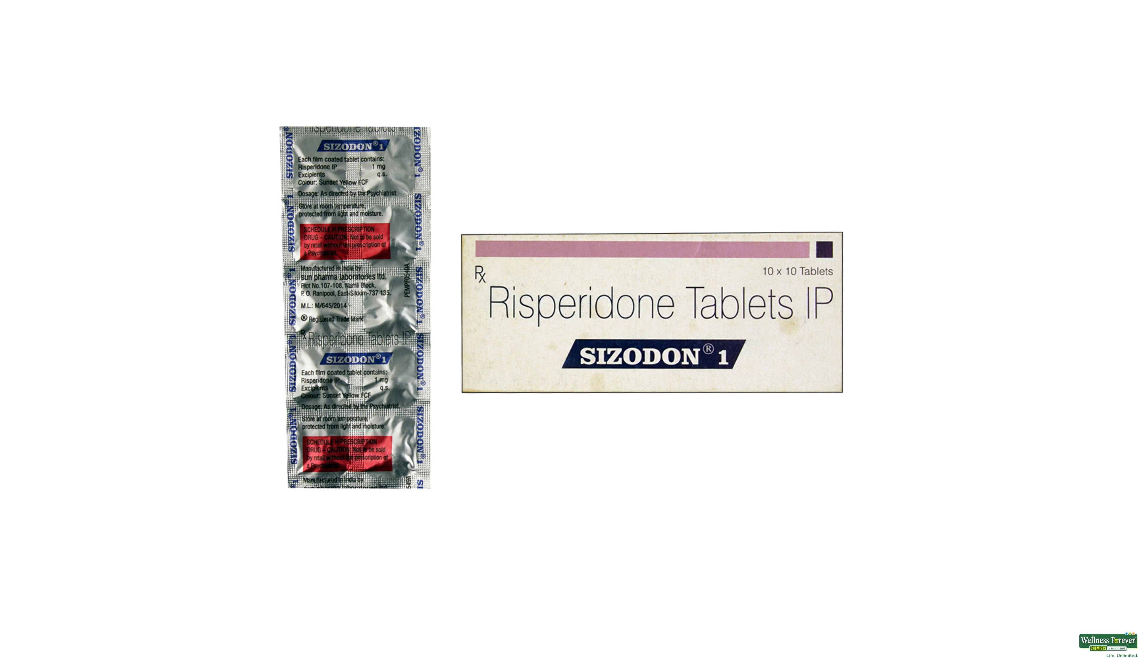 SIZODON 1MG 10TAB- 1, 10TAB, 