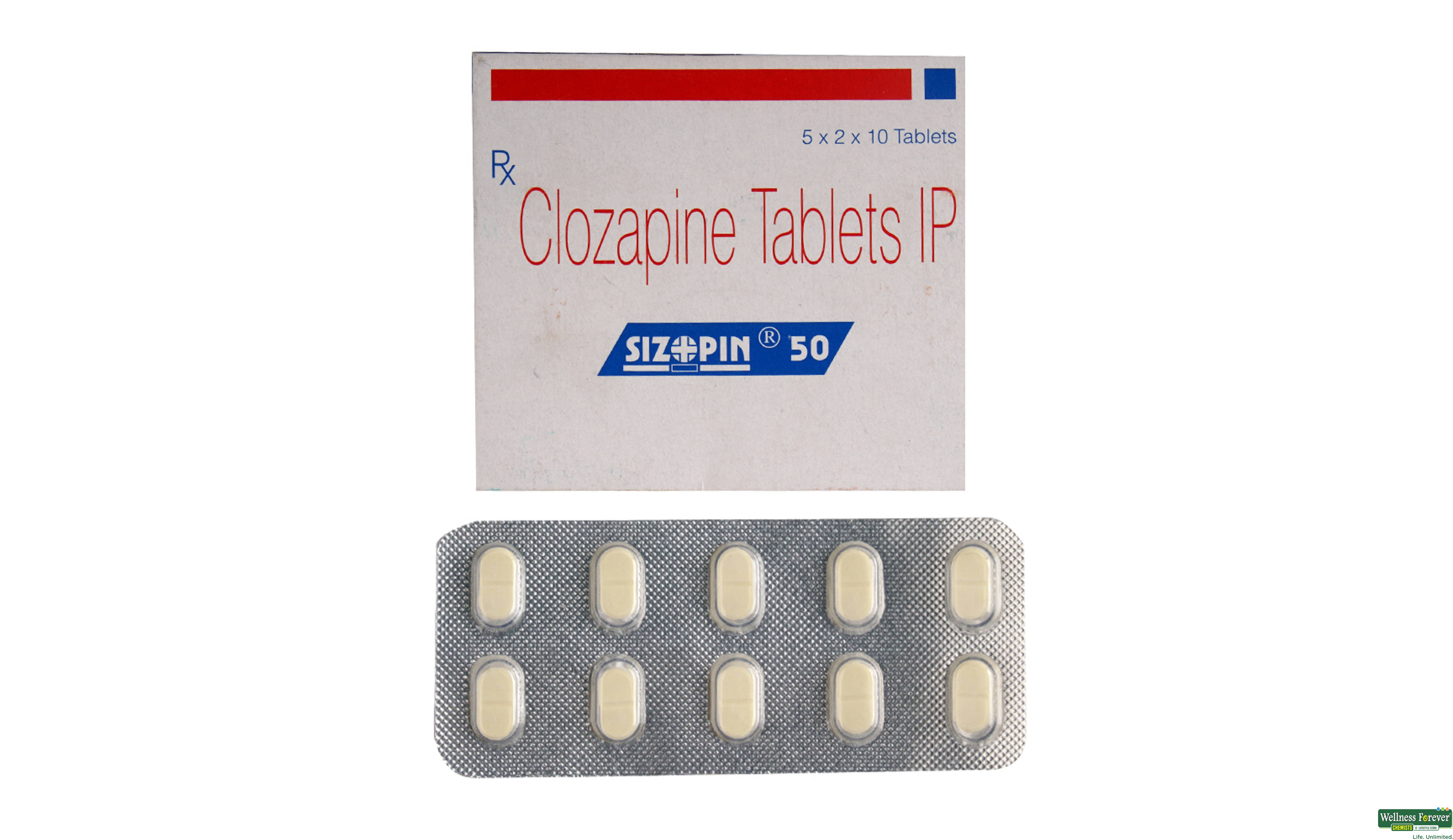 SIZOPIN 50MG 10TAB- 1, 10TAB, 