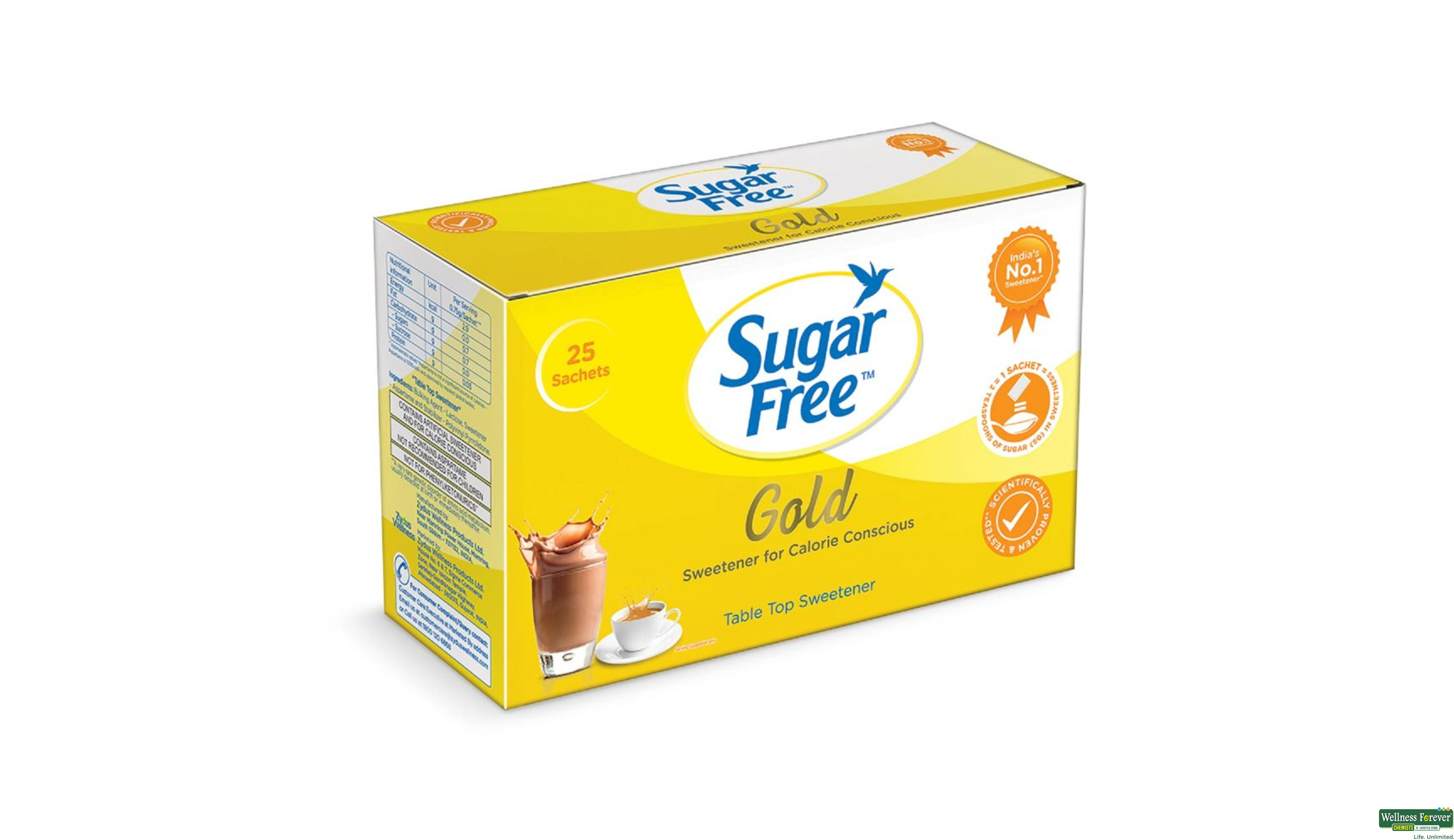 SUGAR FREE GOLD PWDR 25PC- 2, 25PC, null