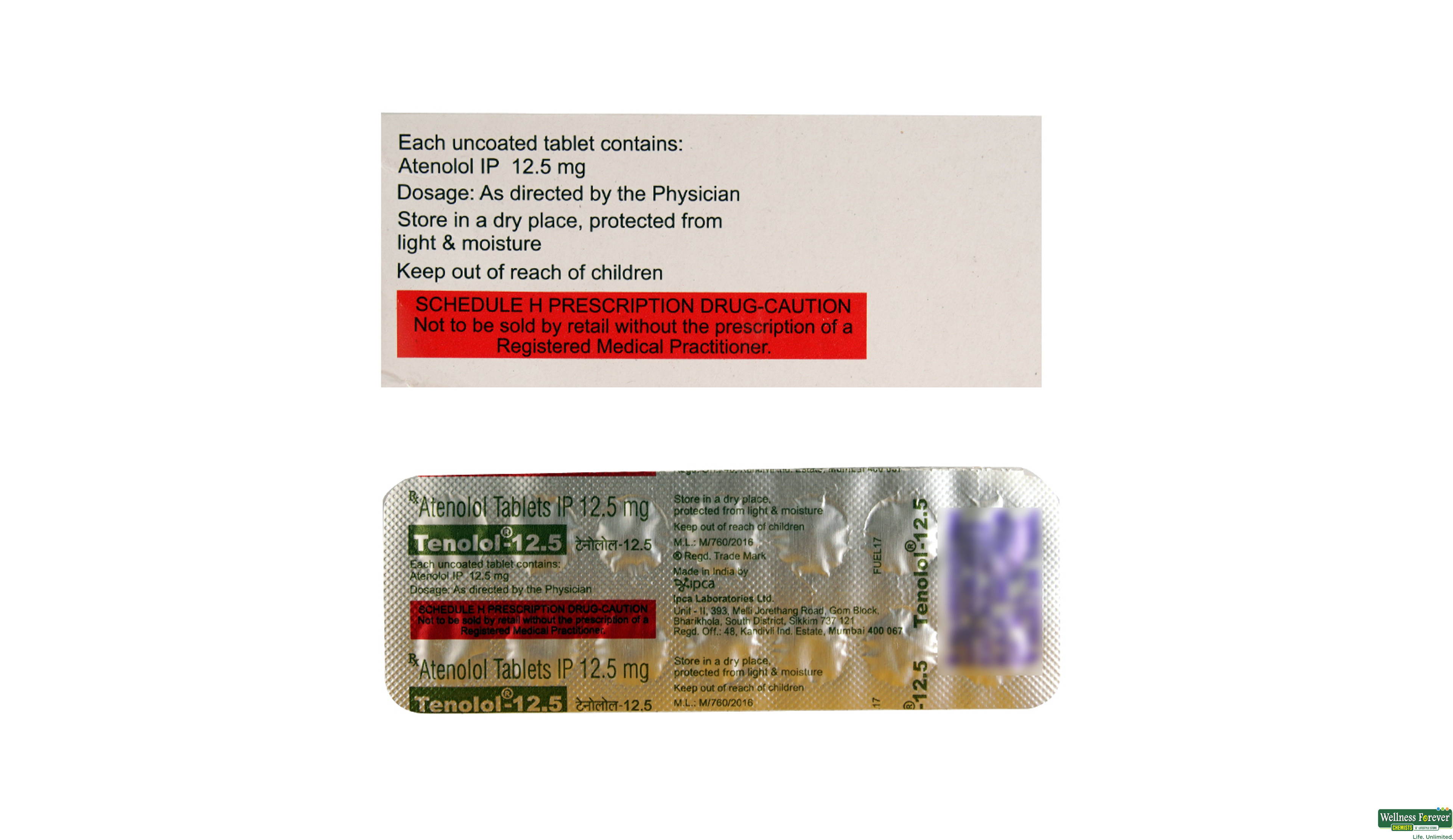 TENOLOL 12.5MG 14TAB- 2, 14TAB, 