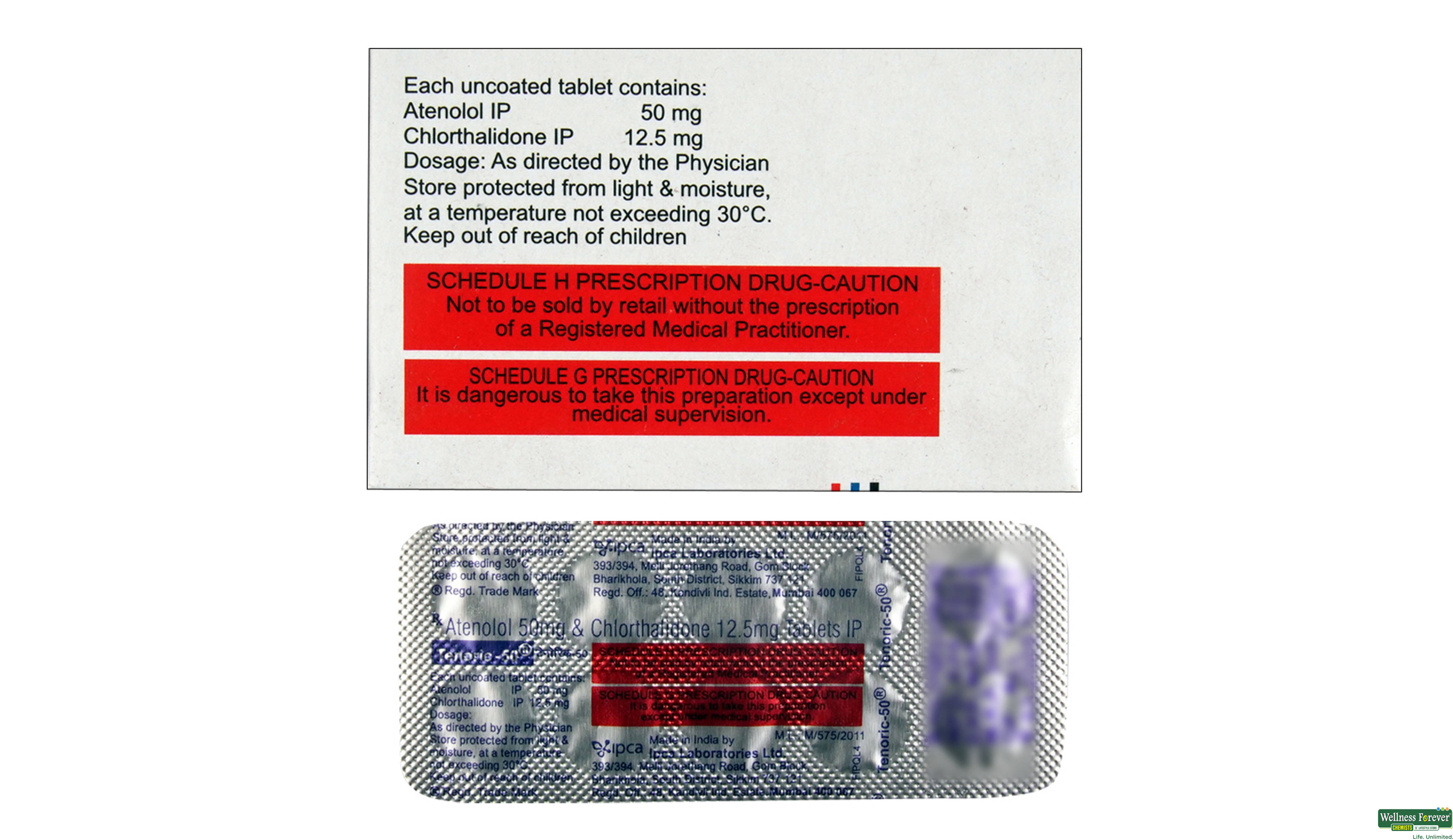 TENORIC 50MG 10TAB- 2, 10TAB, null