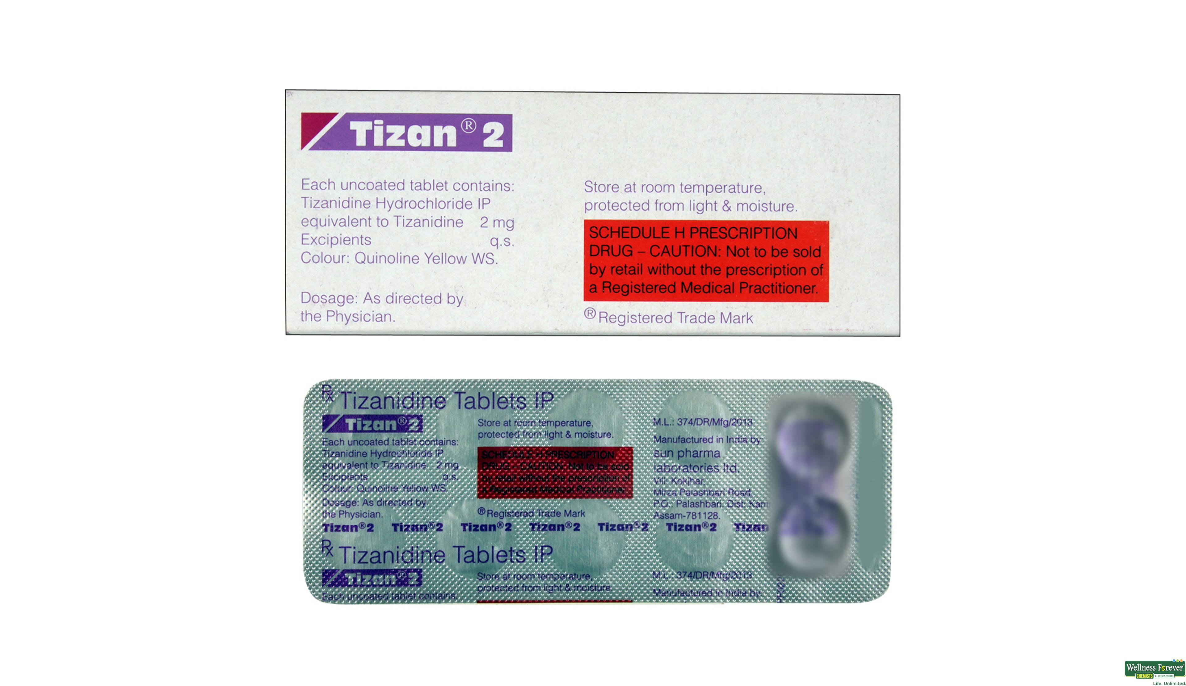 TIZAN 2MG 10TAB- 2, 10TAB, null