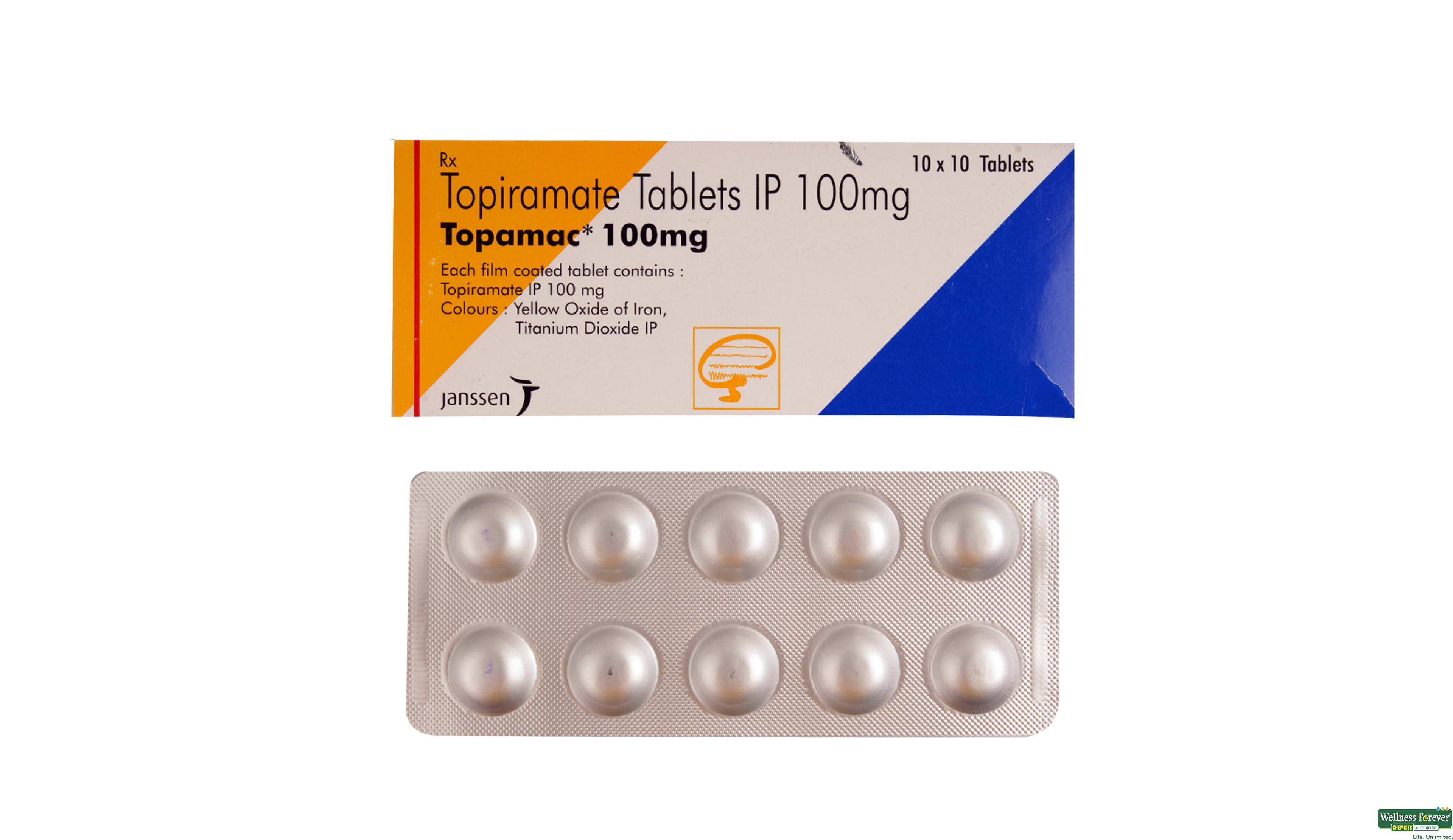 TOPAMAC 100MG 10TAB- 1, 10TAB, 