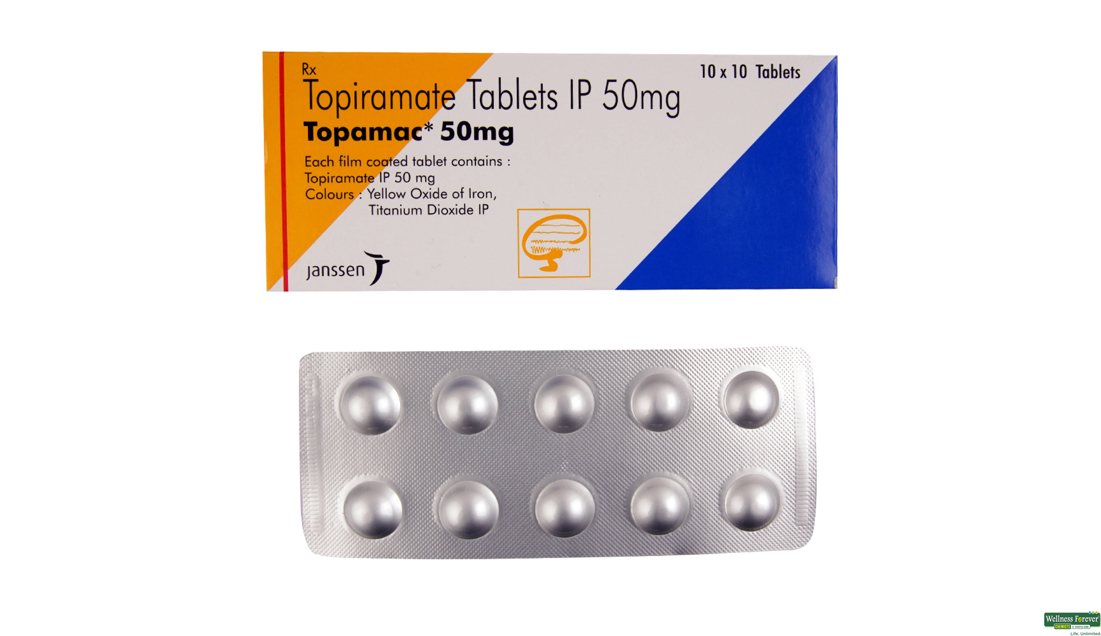 TOPAMAC 50MG 10TAB- 1, 10TAB, 