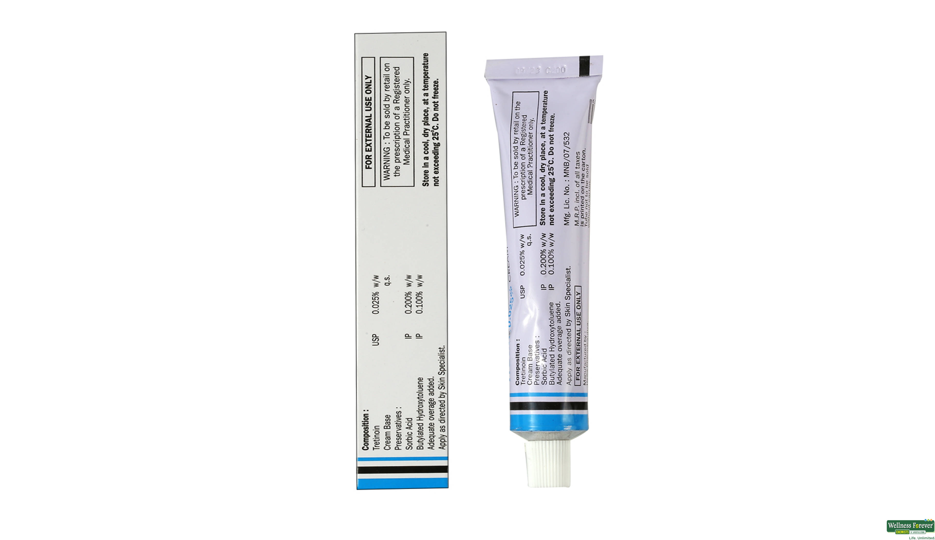 TRETIN 0.025% CREAM 30GM- 2, 30GM, 