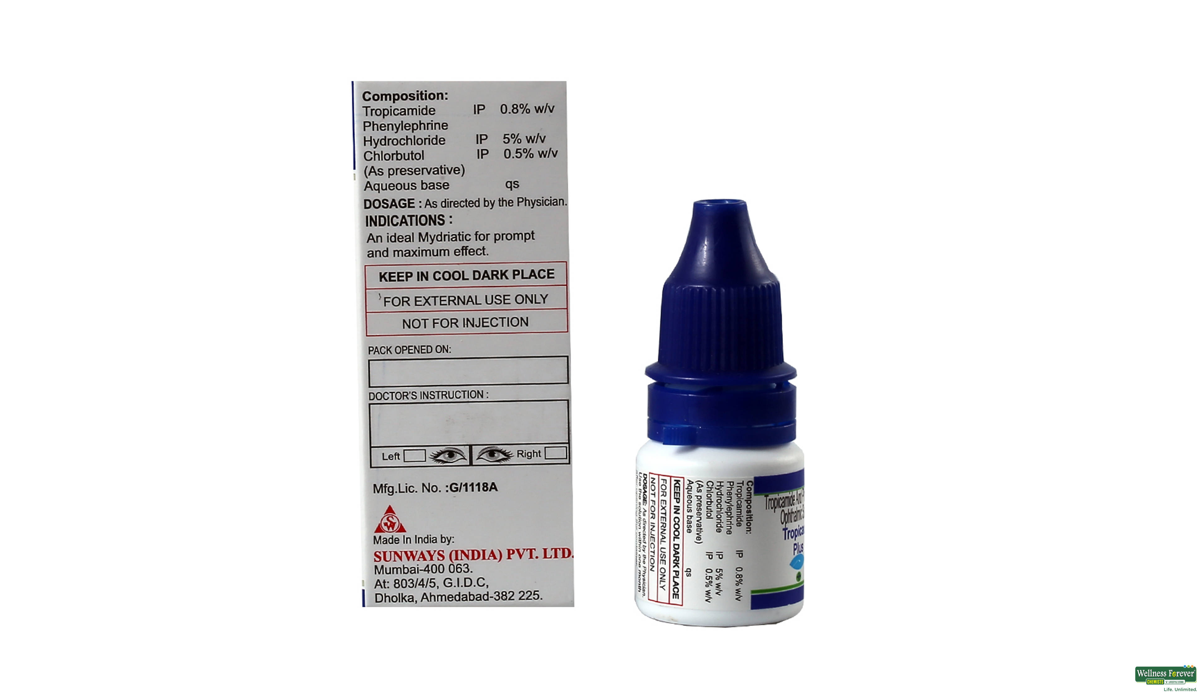 TROPICACYL-PLUS E/DROP 5ML- 2, 5ML, null