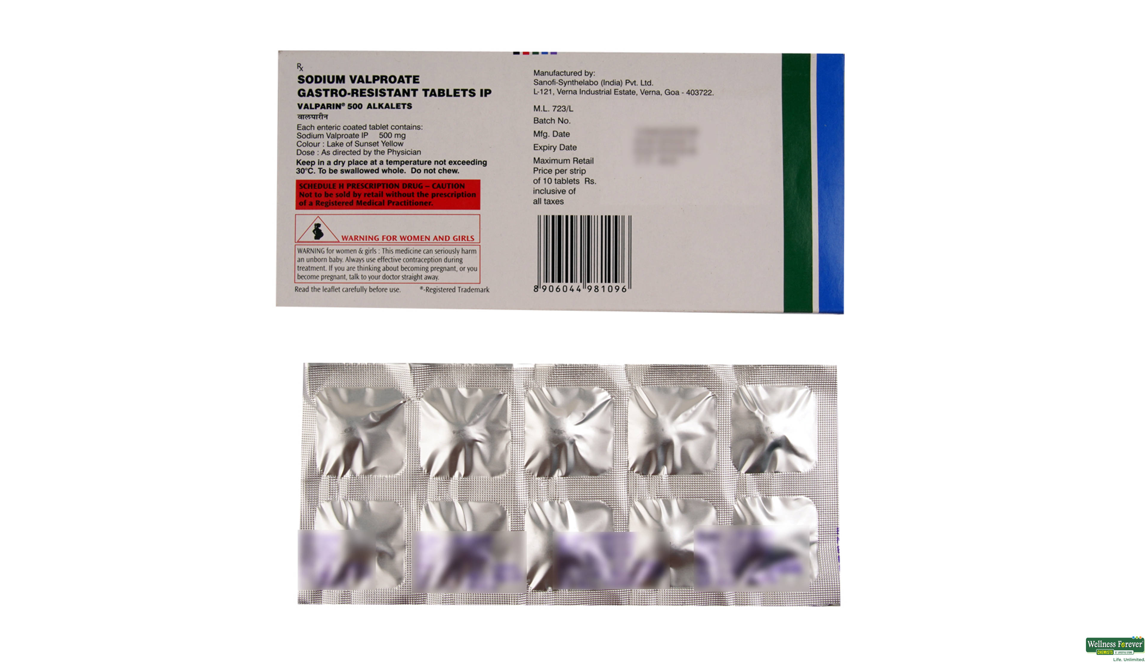 VALPARIN 500MG 10TAB ##- 2, 10TAB, 