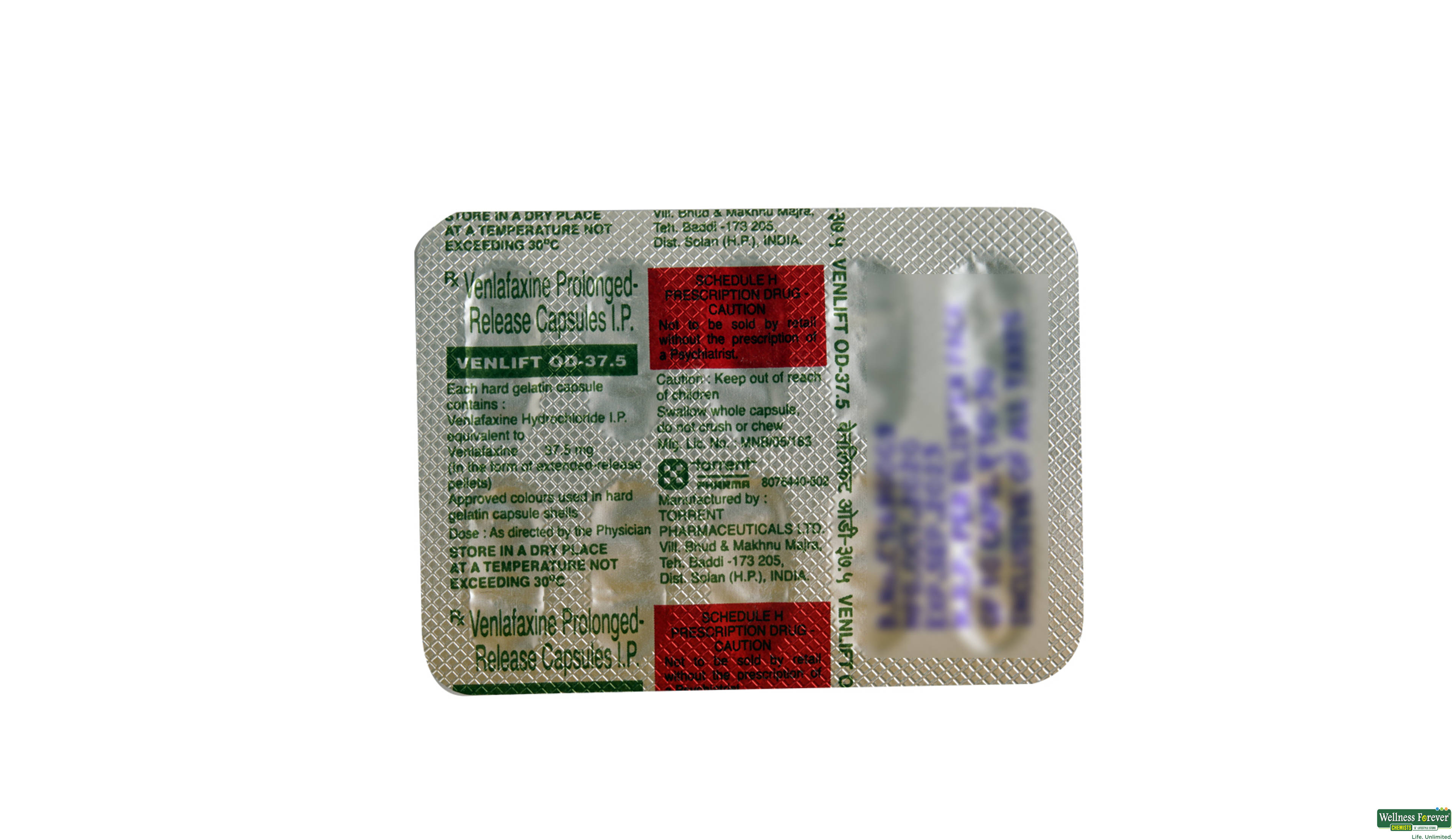 VENLIFT-OD 37.5MG 10CAP- 2, 10CAP, 