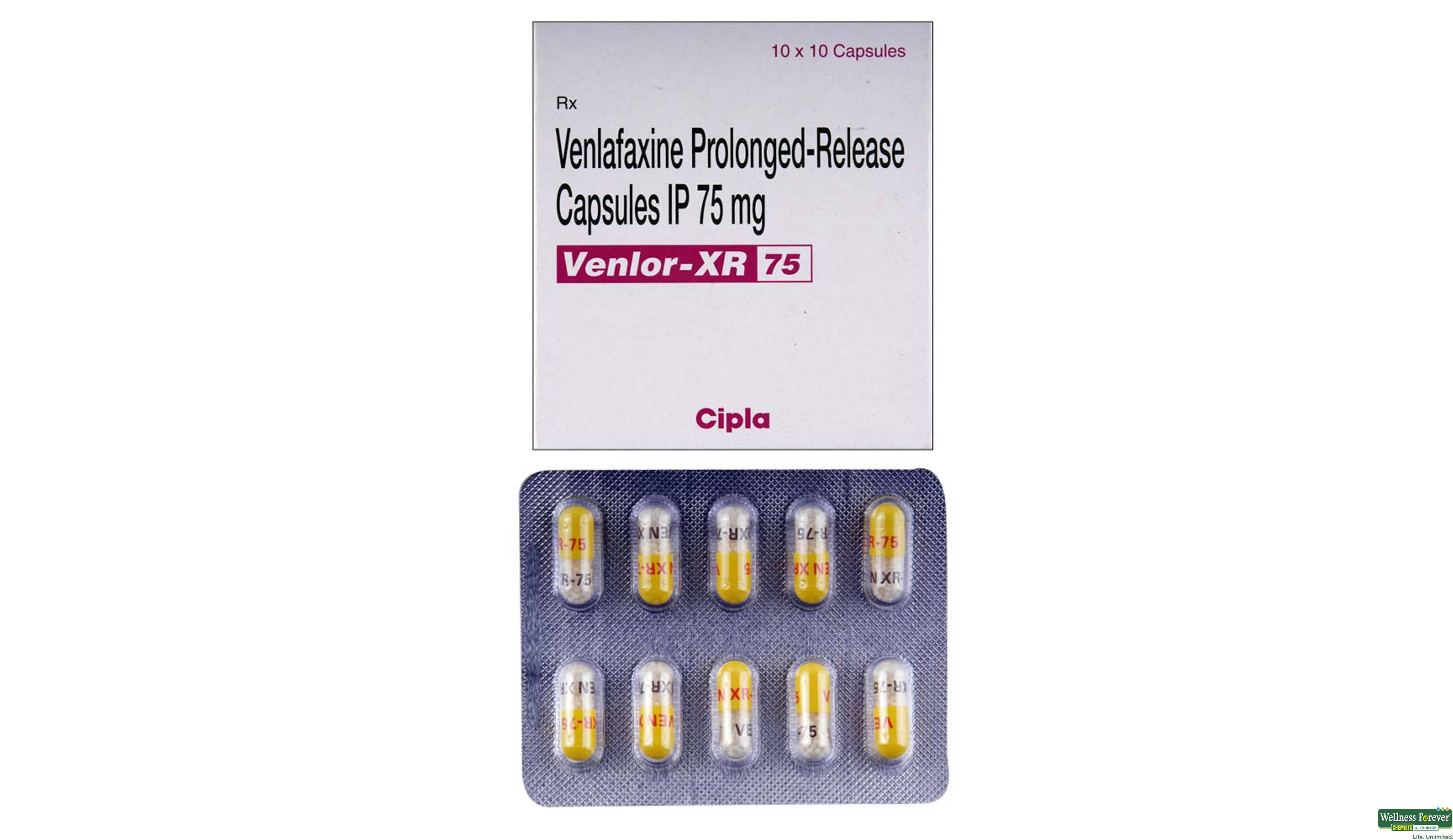VENLOR-XR 75MG 10CAP- 1, 10CAP, 