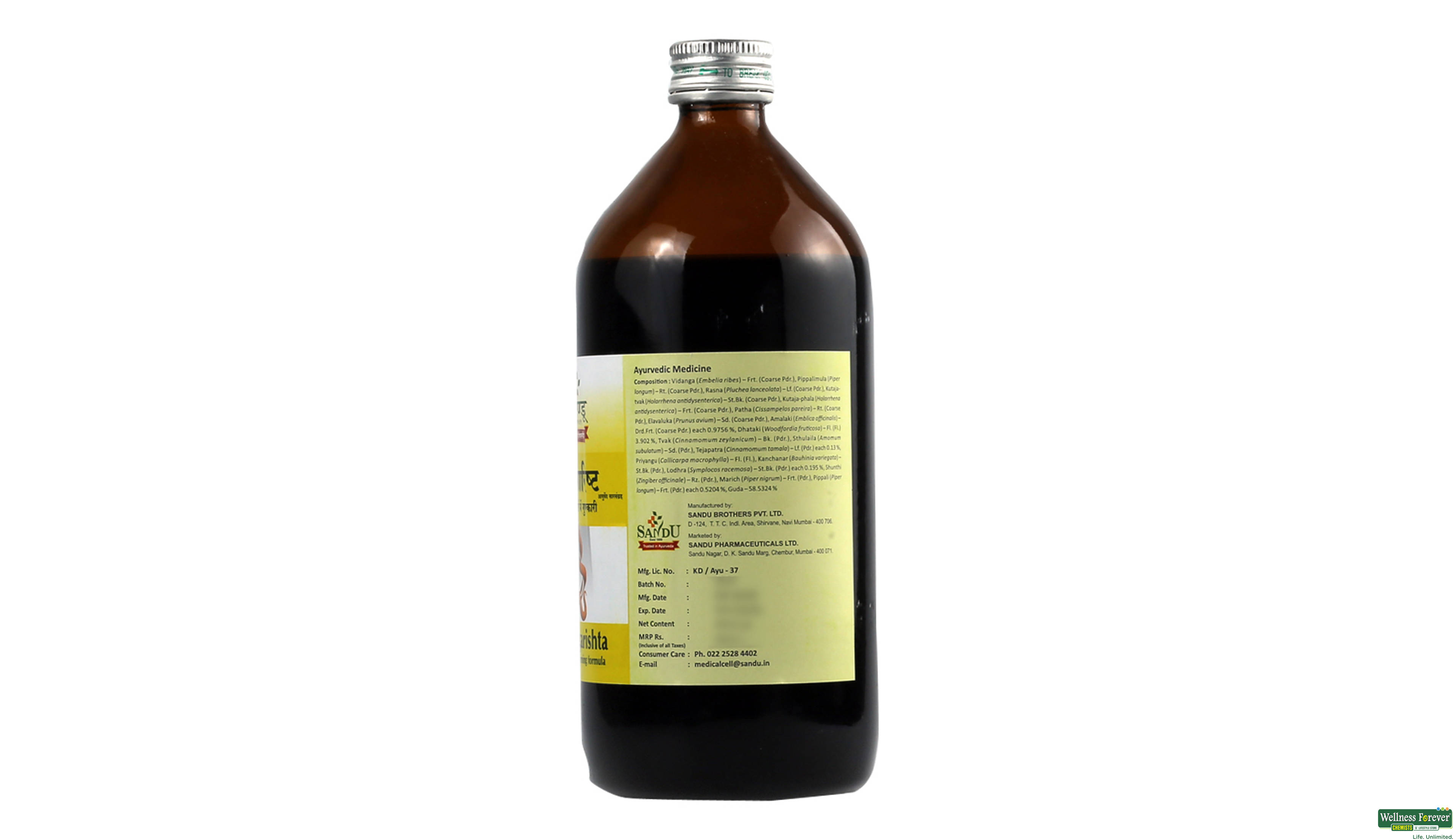 VIDANGARISHTA SANDU 450ML- 2, 450ML, null