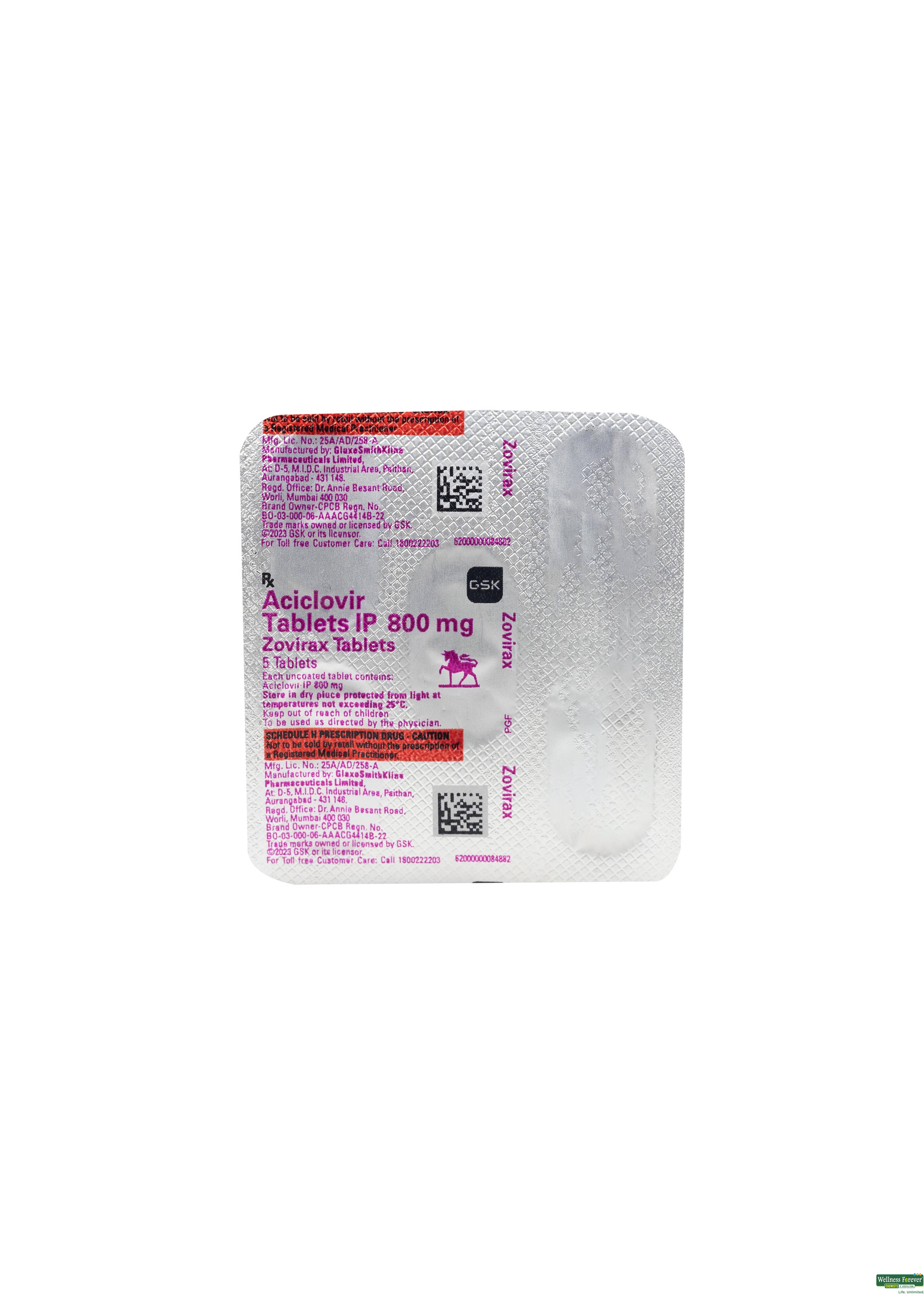 ZOVIRAX 800MG 5TAB-image