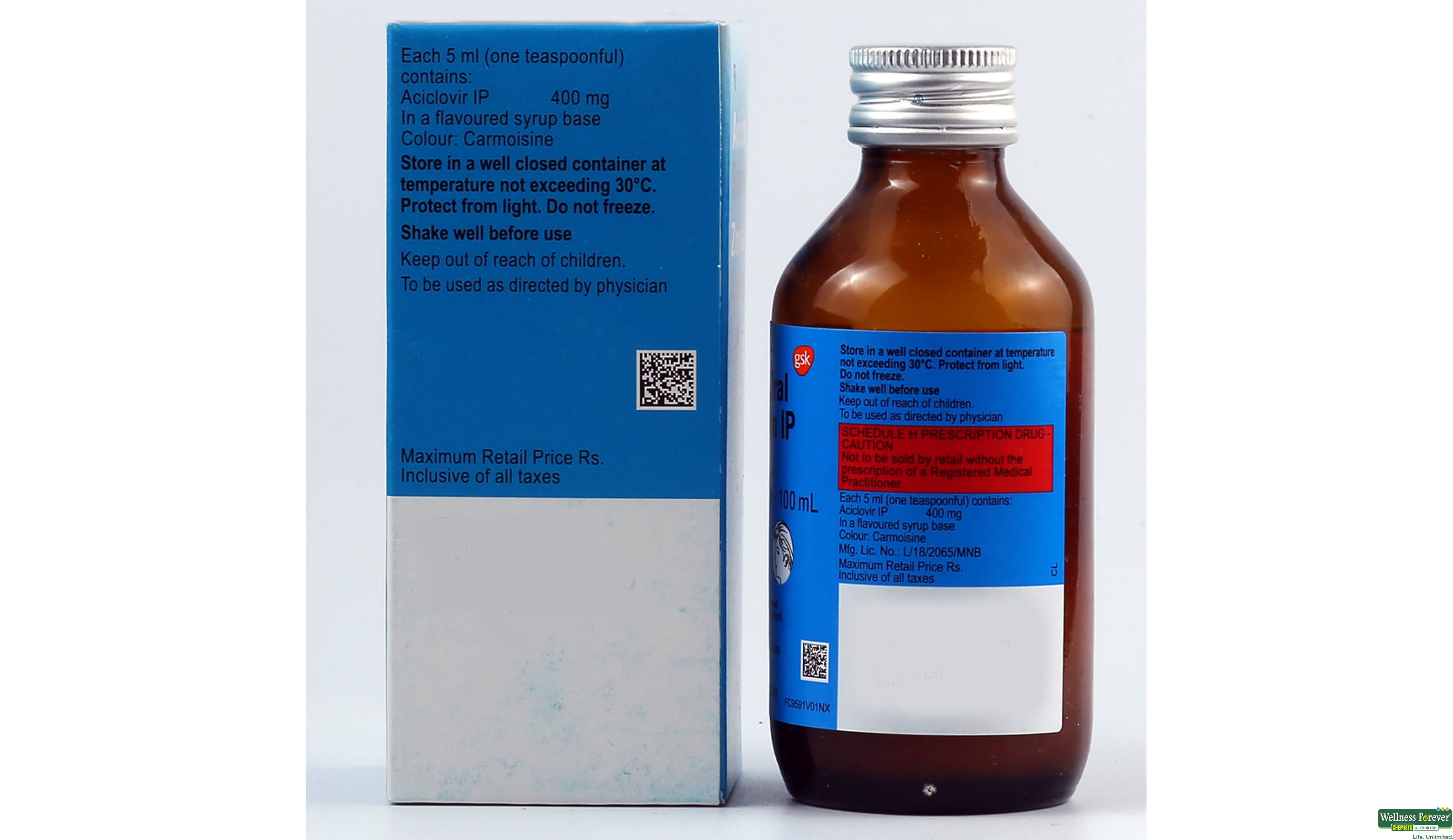 ZOVIRAX SYP 100ML- 2, 100ML, 