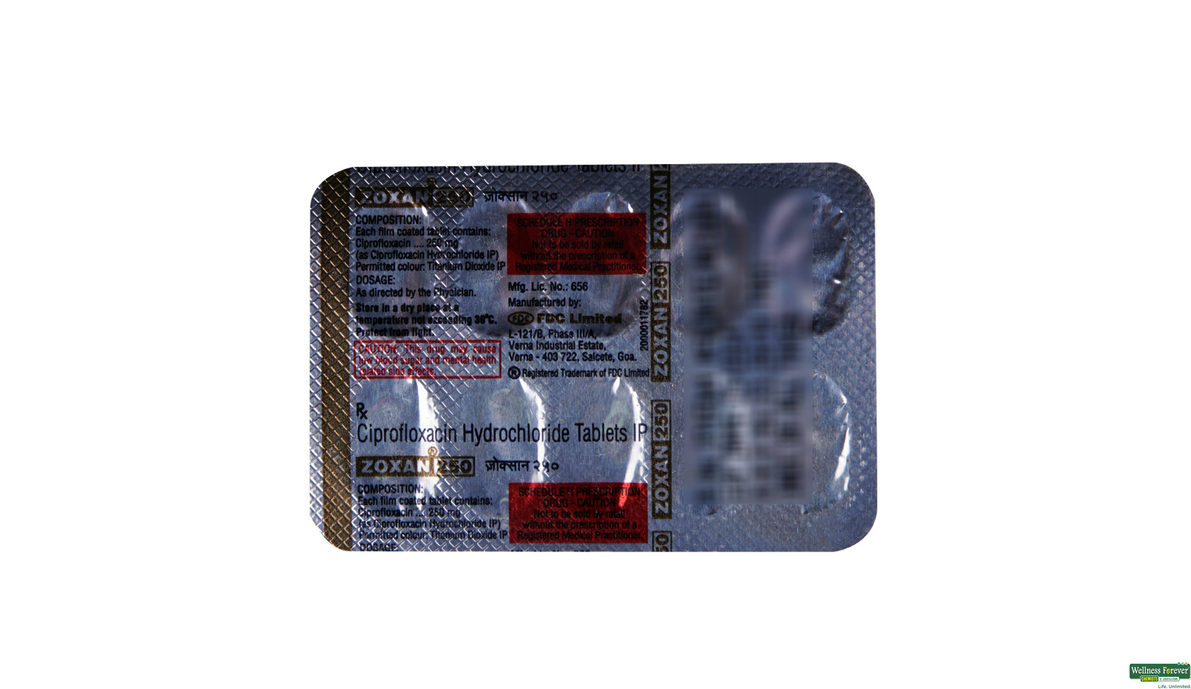 ZOXAN 250MG 10TAB- 2, 10TAB, null