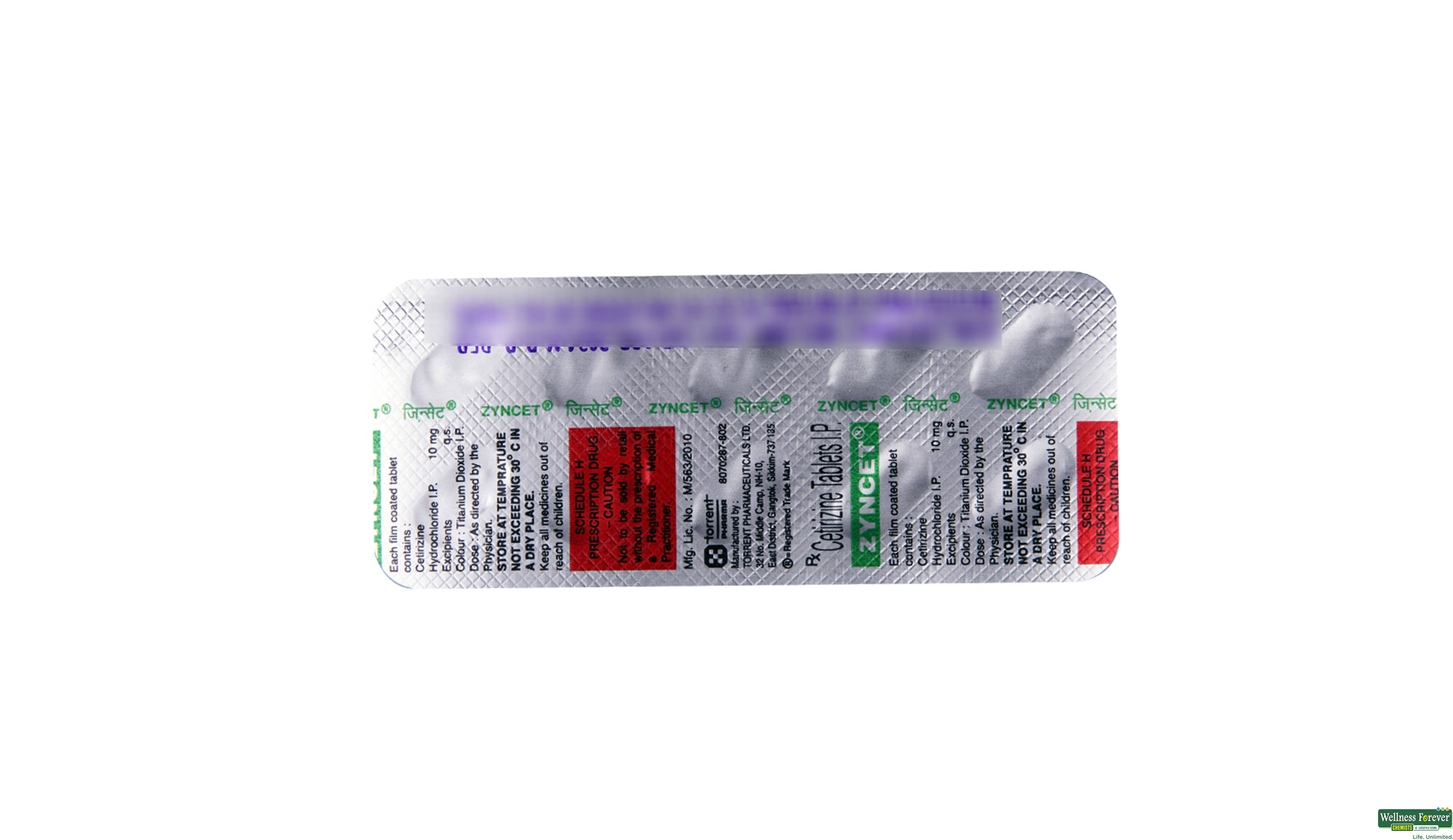 ZYNCET 10MG 10TAB- 2, 10TAB, null