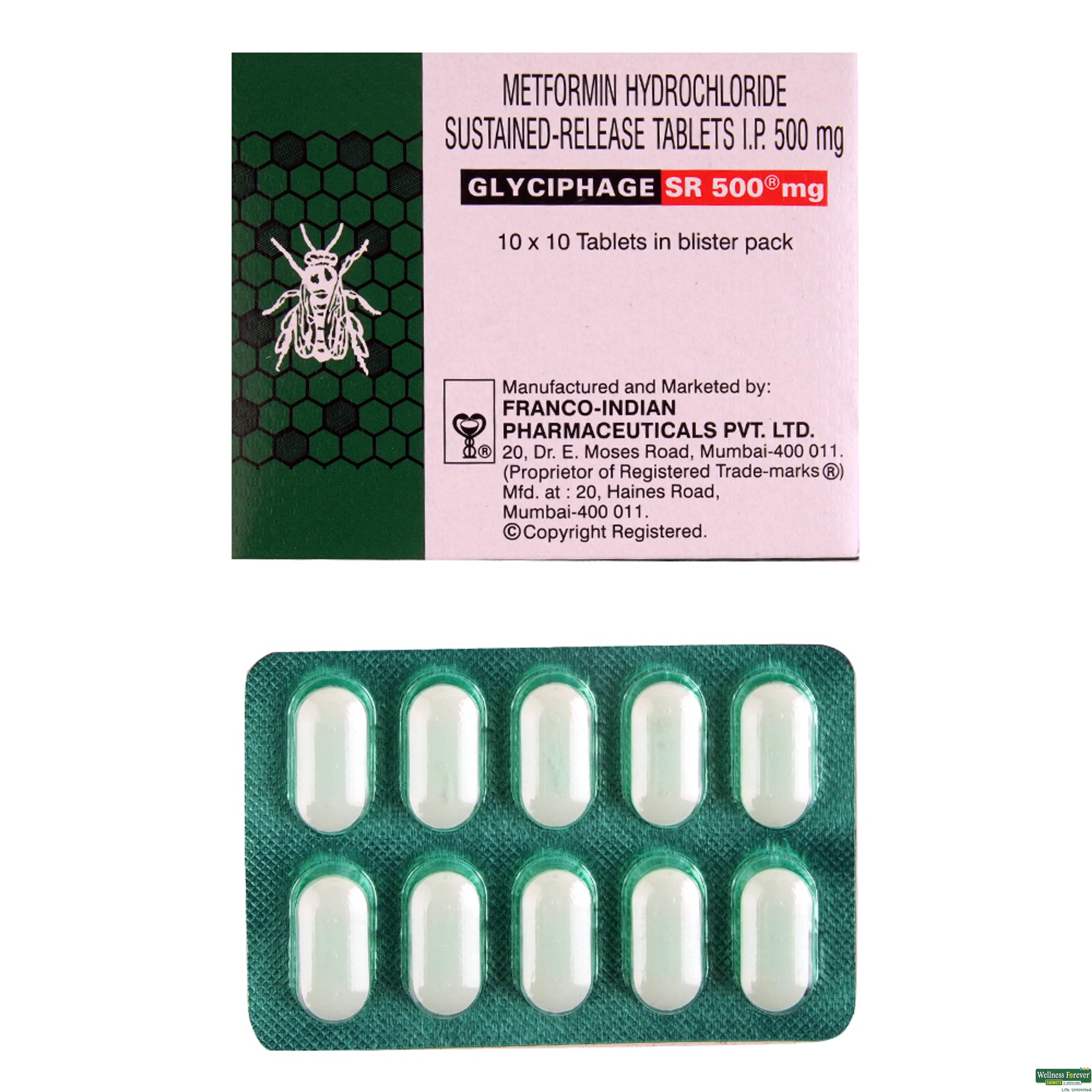 GLYCIPHAGE-SR 500MG 10TAB-image