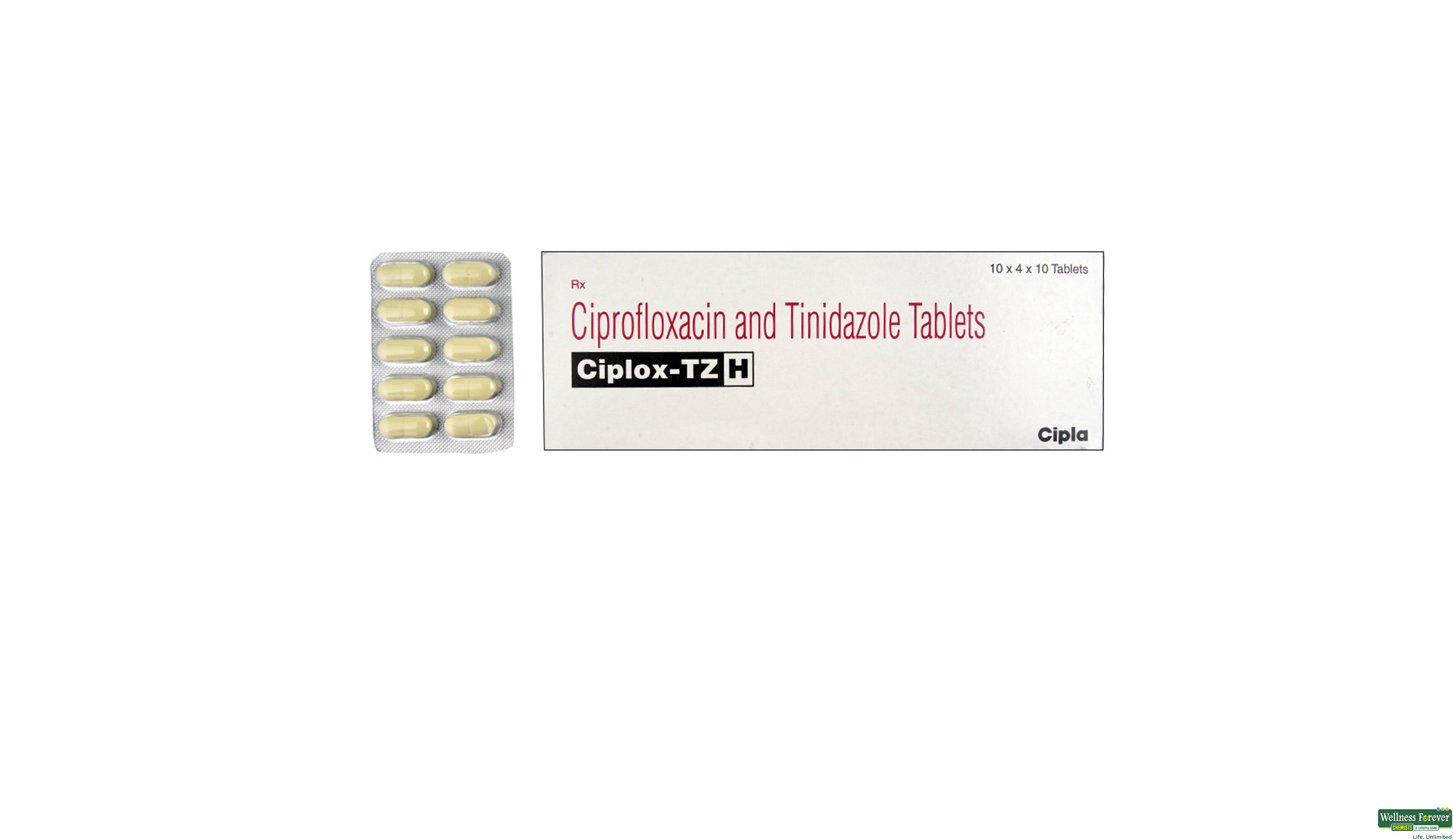 CIPLOX-TZ H 10TAB- 1, 10TAB, 