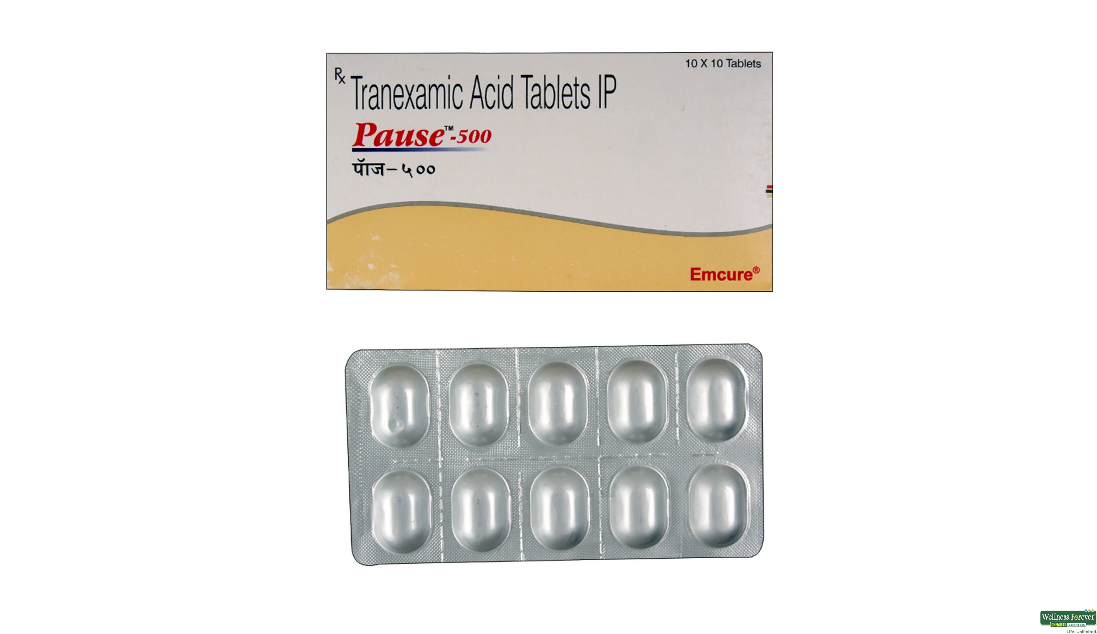 PAUSE 500MG 10TAB- 1, 10TAB, 