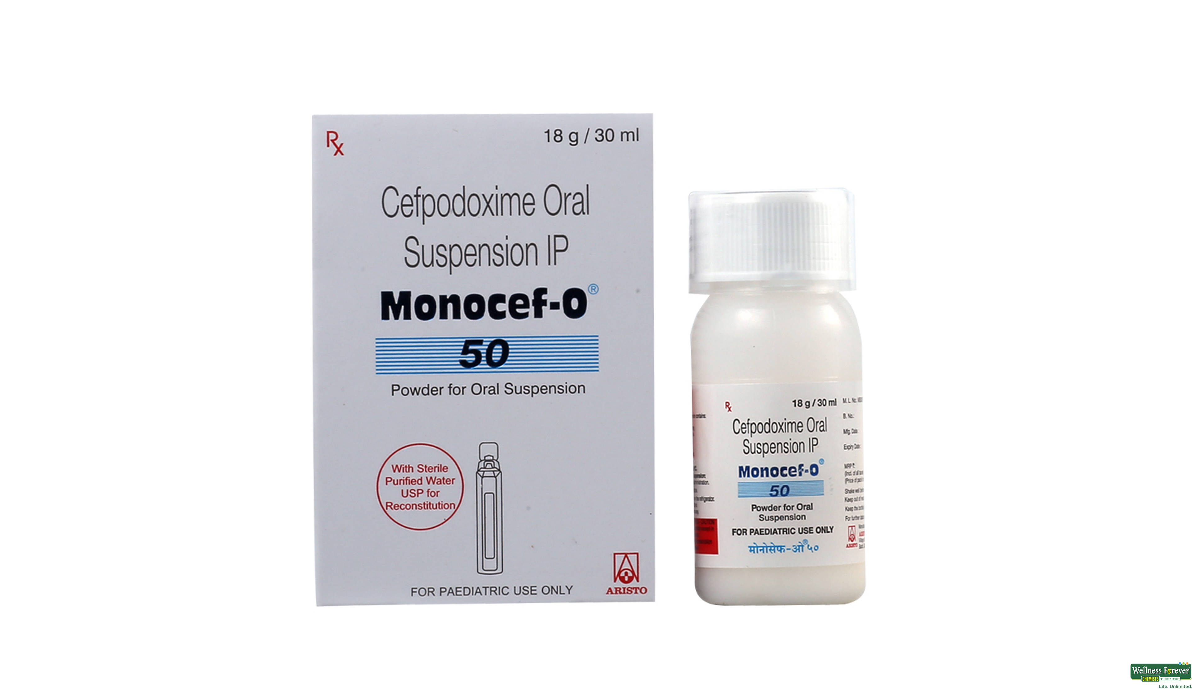 MONOCEF-O 50MG SYP 30ML- 1, 30ML, 